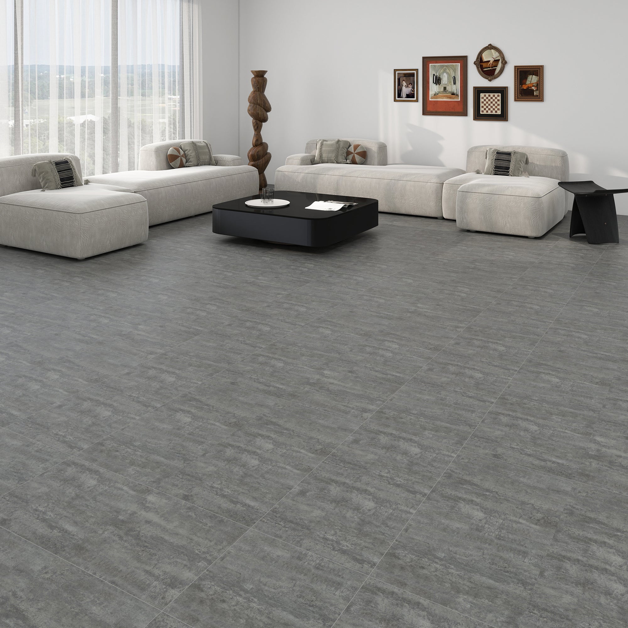 Slate Gray -PEEL N STICK 150 Stick Vinyl Floor Tiles Self Adhesive Waterproof Clearance 12‘’ x 12‘’