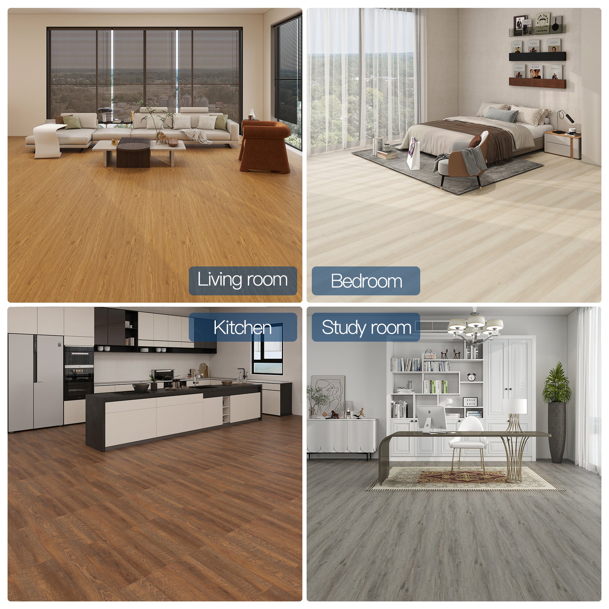 Warm Taupe -PEEL & STICK 250 Laminate Floor Planks Waterproof Self Adhesive Wood Look Hard Core Tile 36''x6'' - comparison...