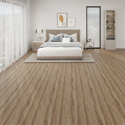 Warm Taupe -PEEL & STICK 250 Laminate Floor Planks Waterproof Self Adhesive Wood Look Hard Core Tile 36''x6'' - product image