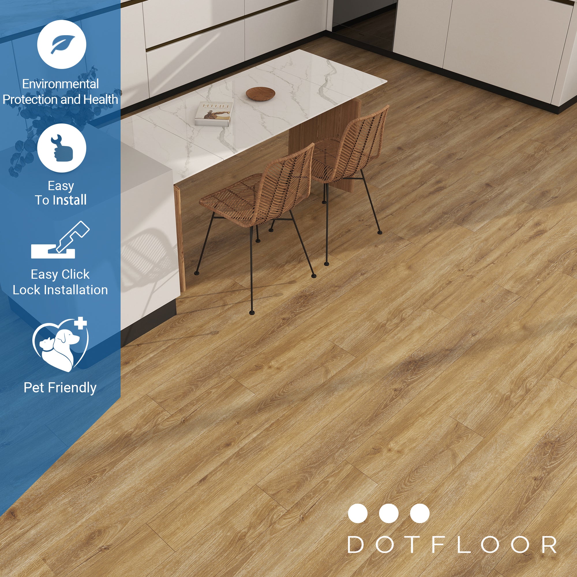 Empire 402 Capital Medium 7.17” x 48” x 5 mm, 12 mil, - installed room view