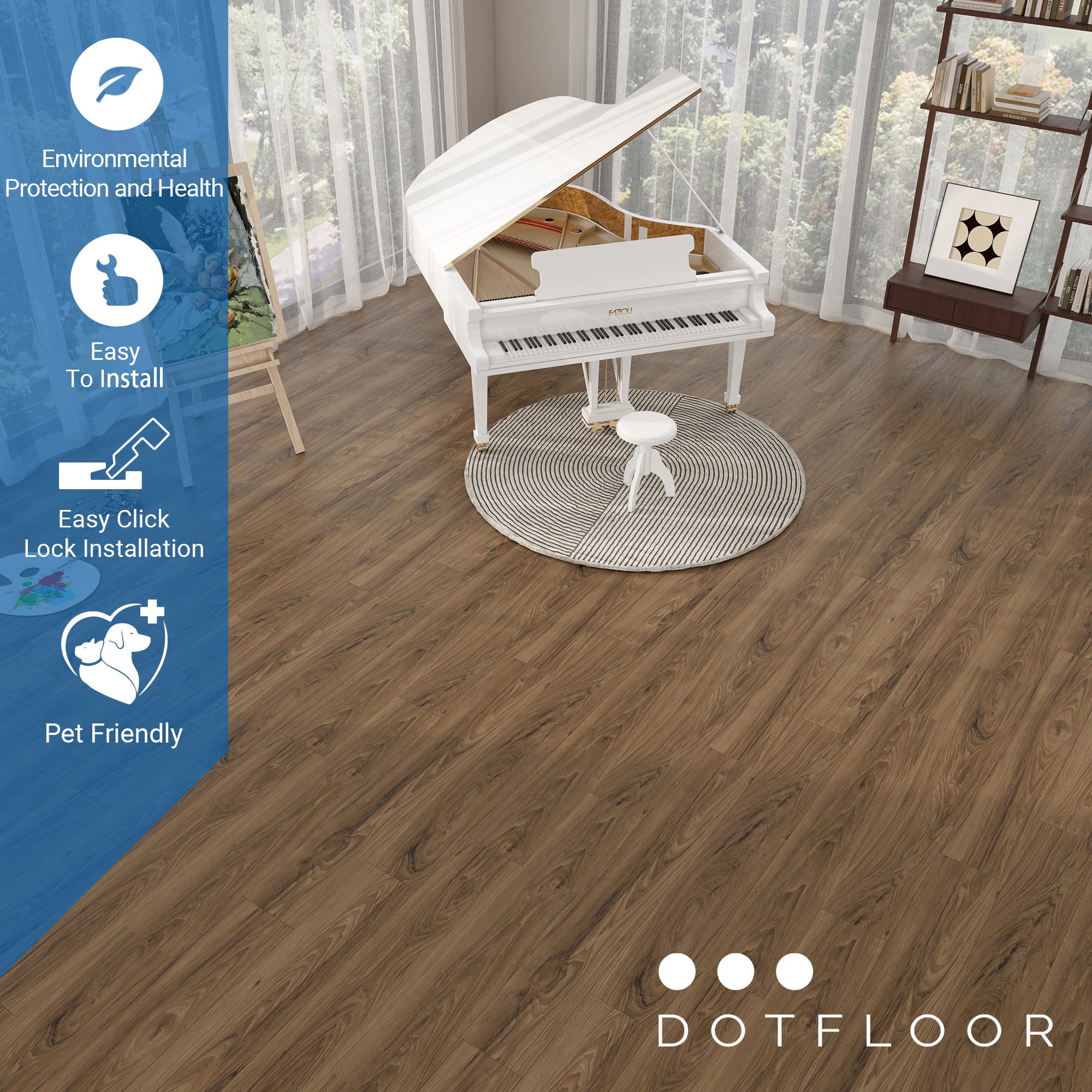 EMPIRE 402 Golden Oakley 7.17” x 48” x 5 mm, 12 mil, IXPE BACK WOOD TEXTURE