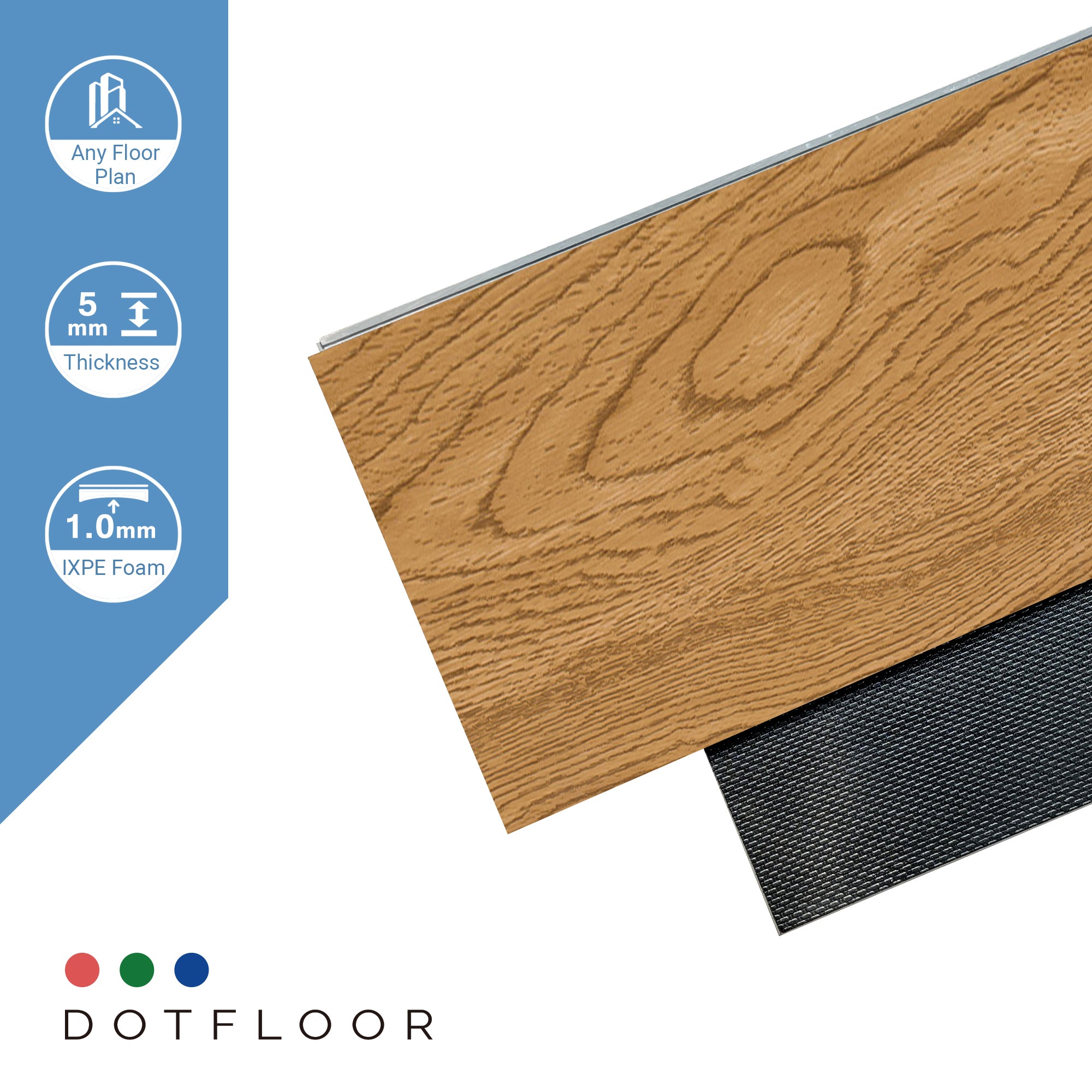 Empire 402 Sunny Oak 7.17” x 48” x 5 mm, 12 mil, IXPE BACK WOOD TEXTURE