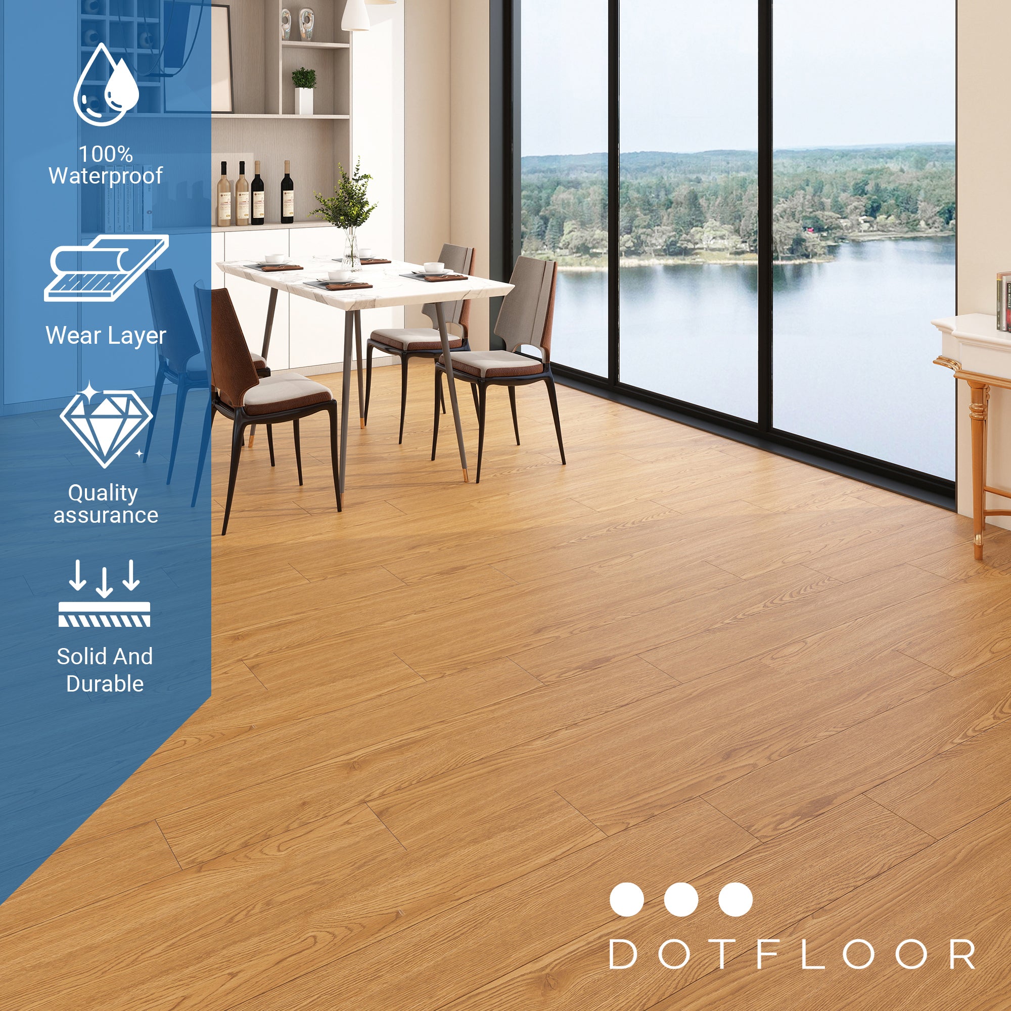 Empire 402 Sunny Oak 7.17” x 48” x 5 mm, 12 mil, IXPE BACK WOOD TEXTURE