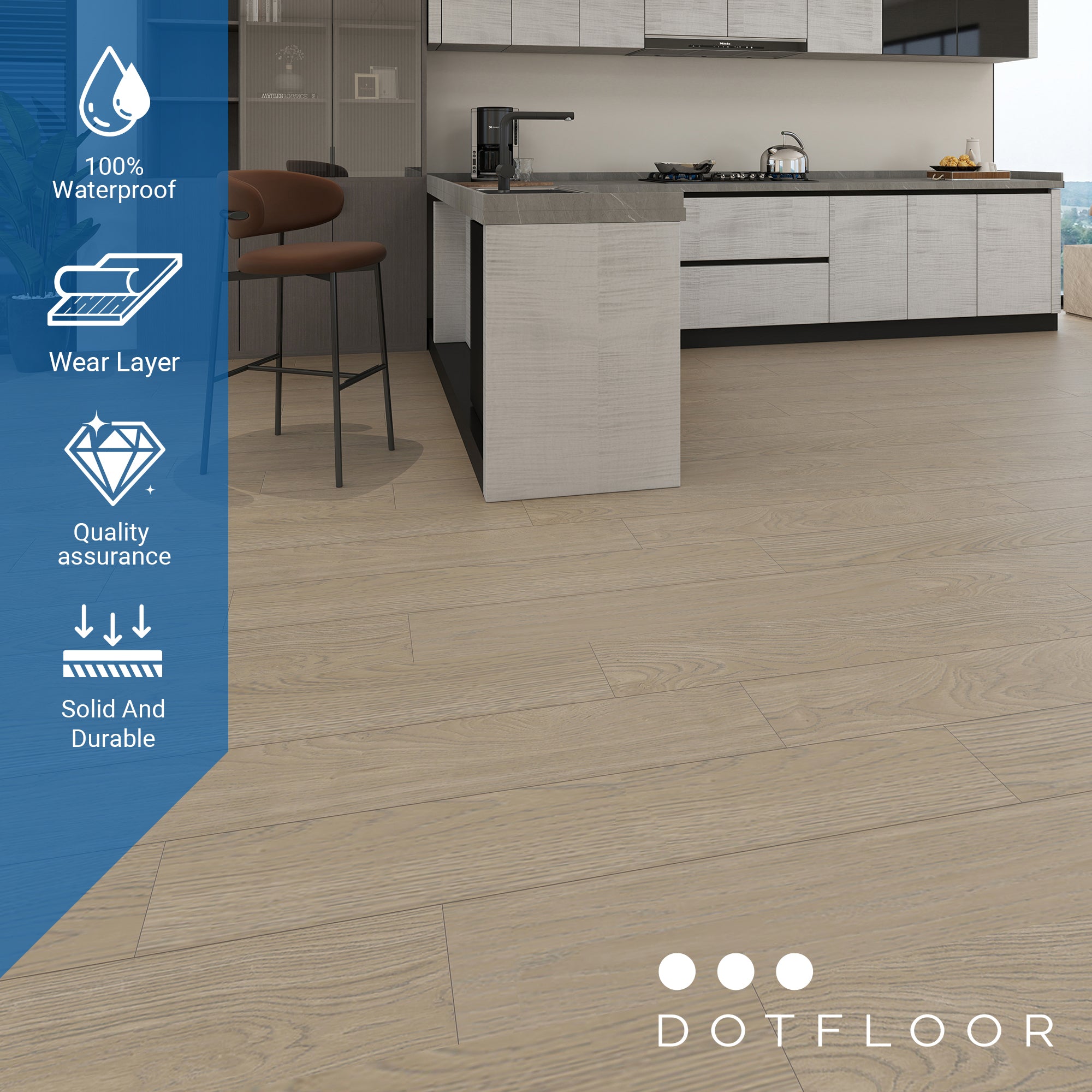 EMPIRE 402 Smoked Hickory 7.17” x 48” x 5 mm, 12 mil, - texture detail