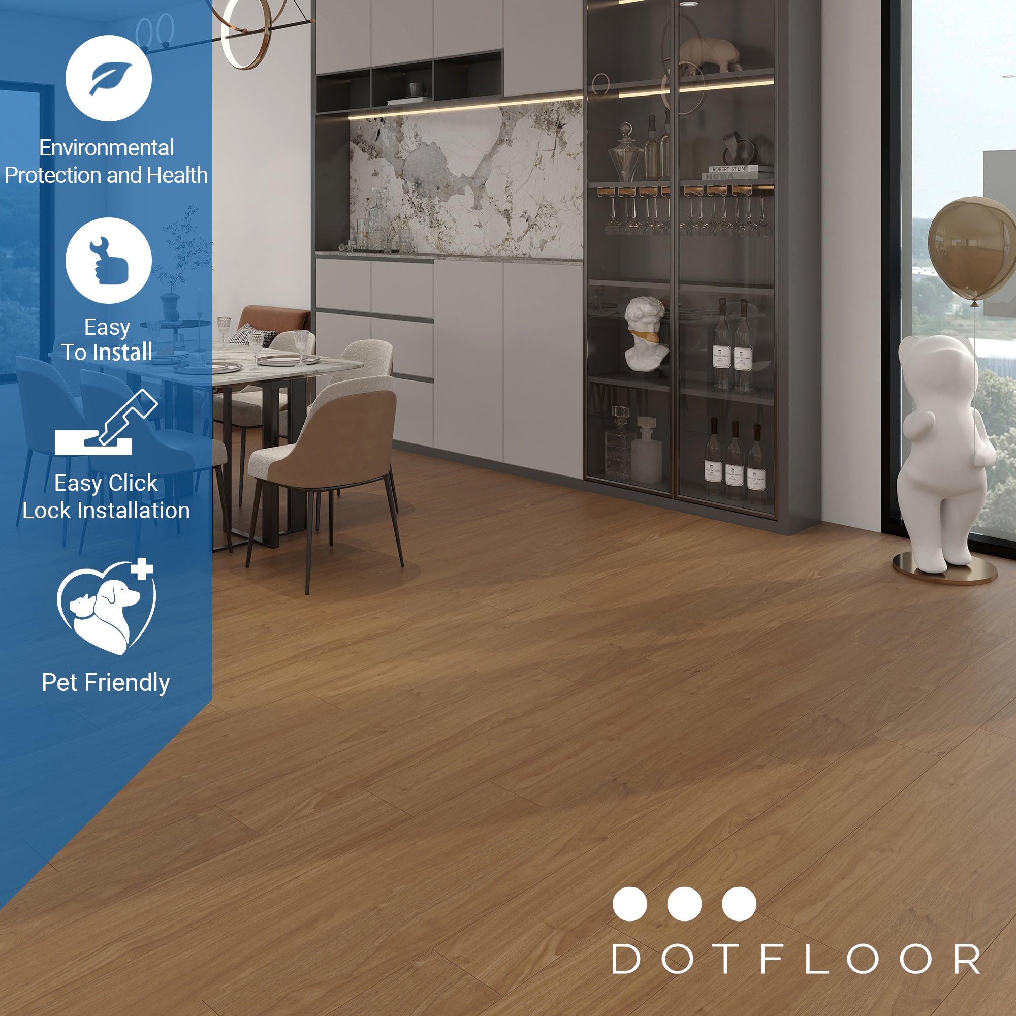 EMPIRE 402 Red Oak 7.17” x 48” x 5 mm, 12 mil, IXPE BACK WOOD TEXTURE