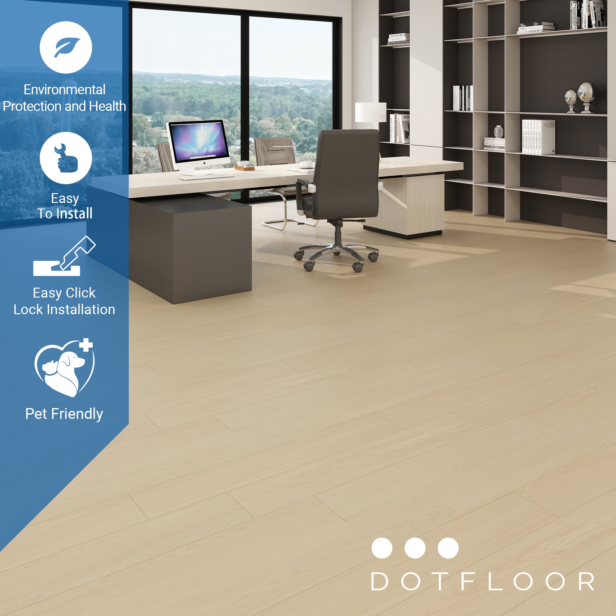 EMPIRE 402 White Oak 7.17” x 48” x 5 mm, 12 mil, IXPE BACK WOOD TEXTURE