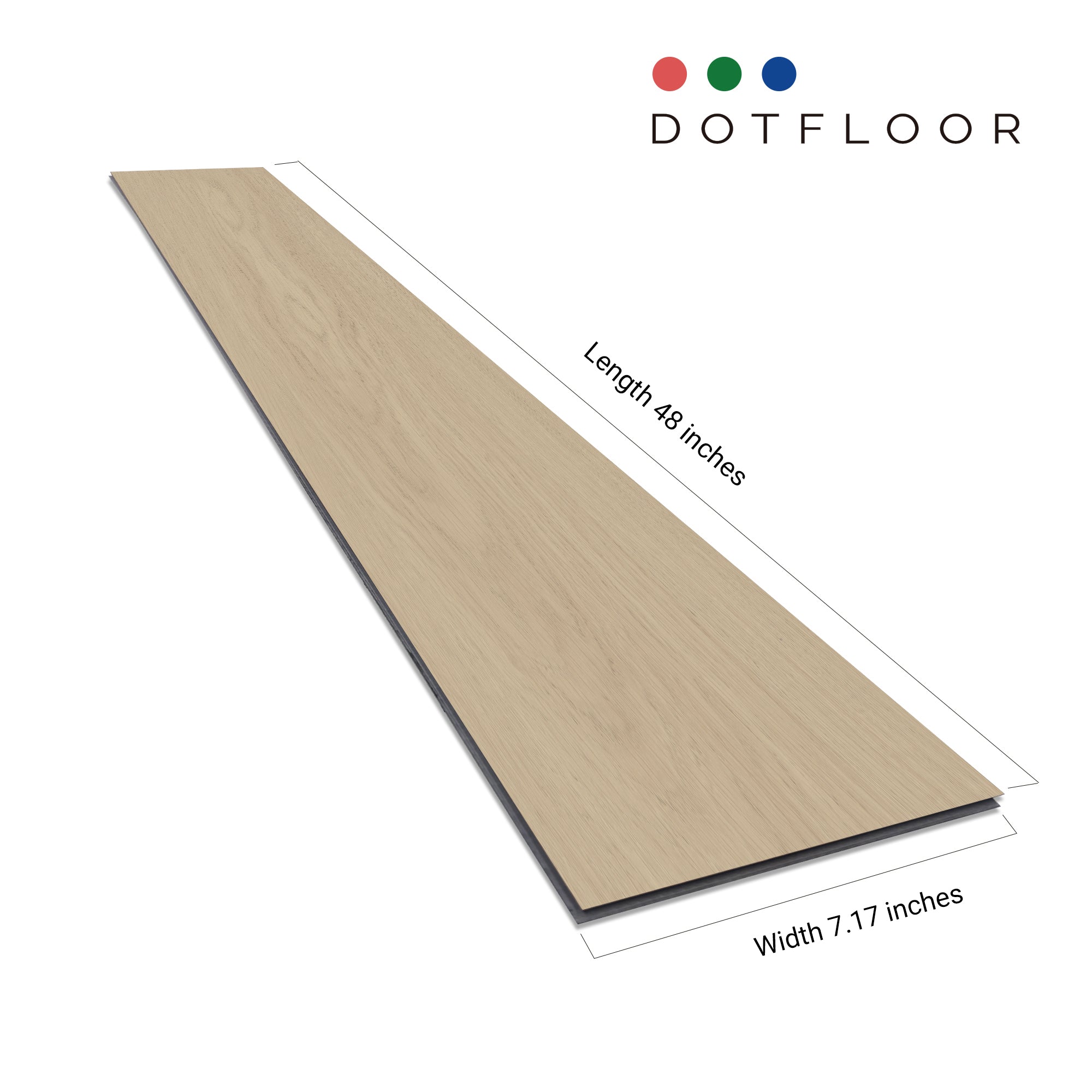 EMPIRE 402 White Oak 7.17” x 48” x 5 mm, 12 mil, - side view