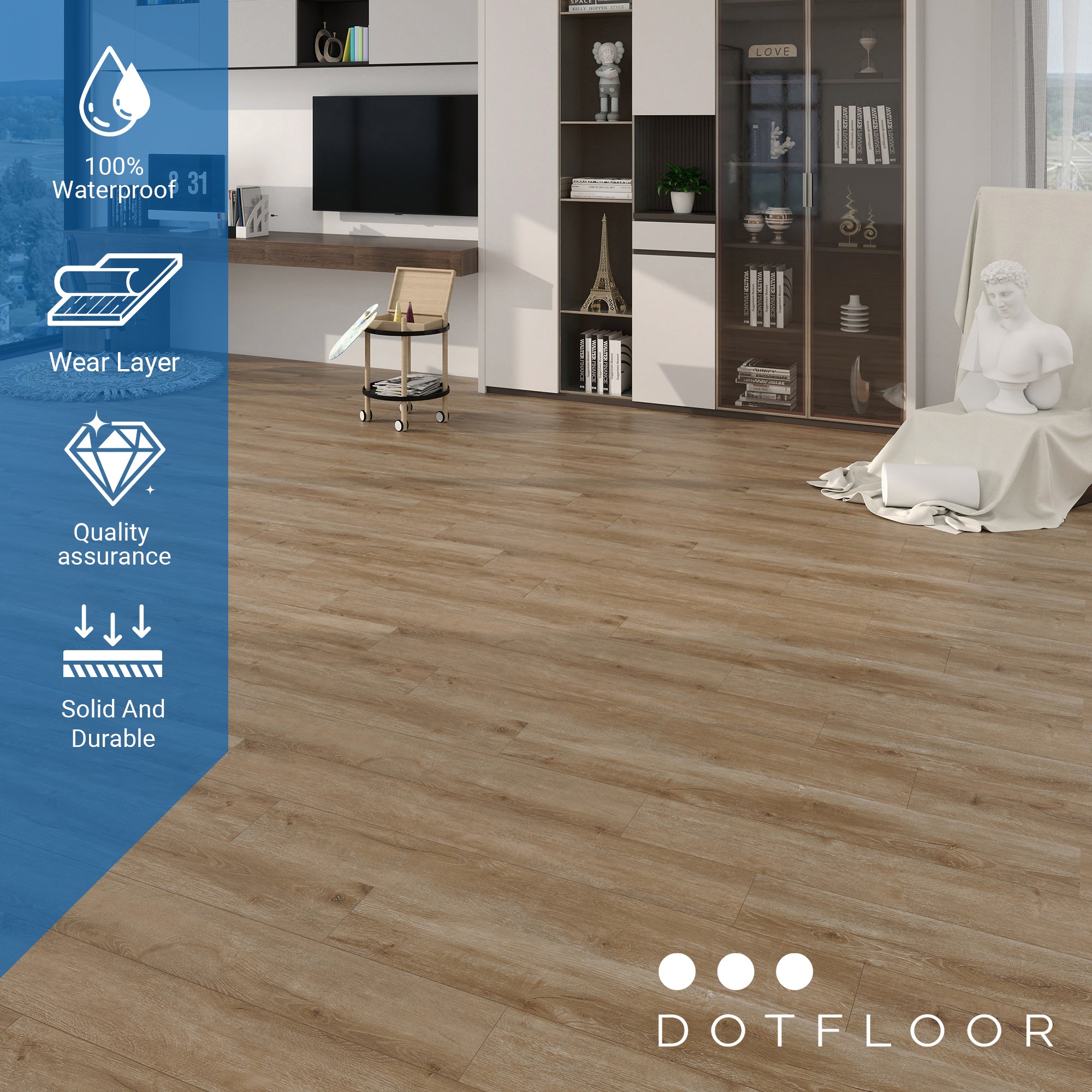 EMPIRE 402 Green Ash 7.17” x 48” x 5 mm, 12 mil, - texture detail