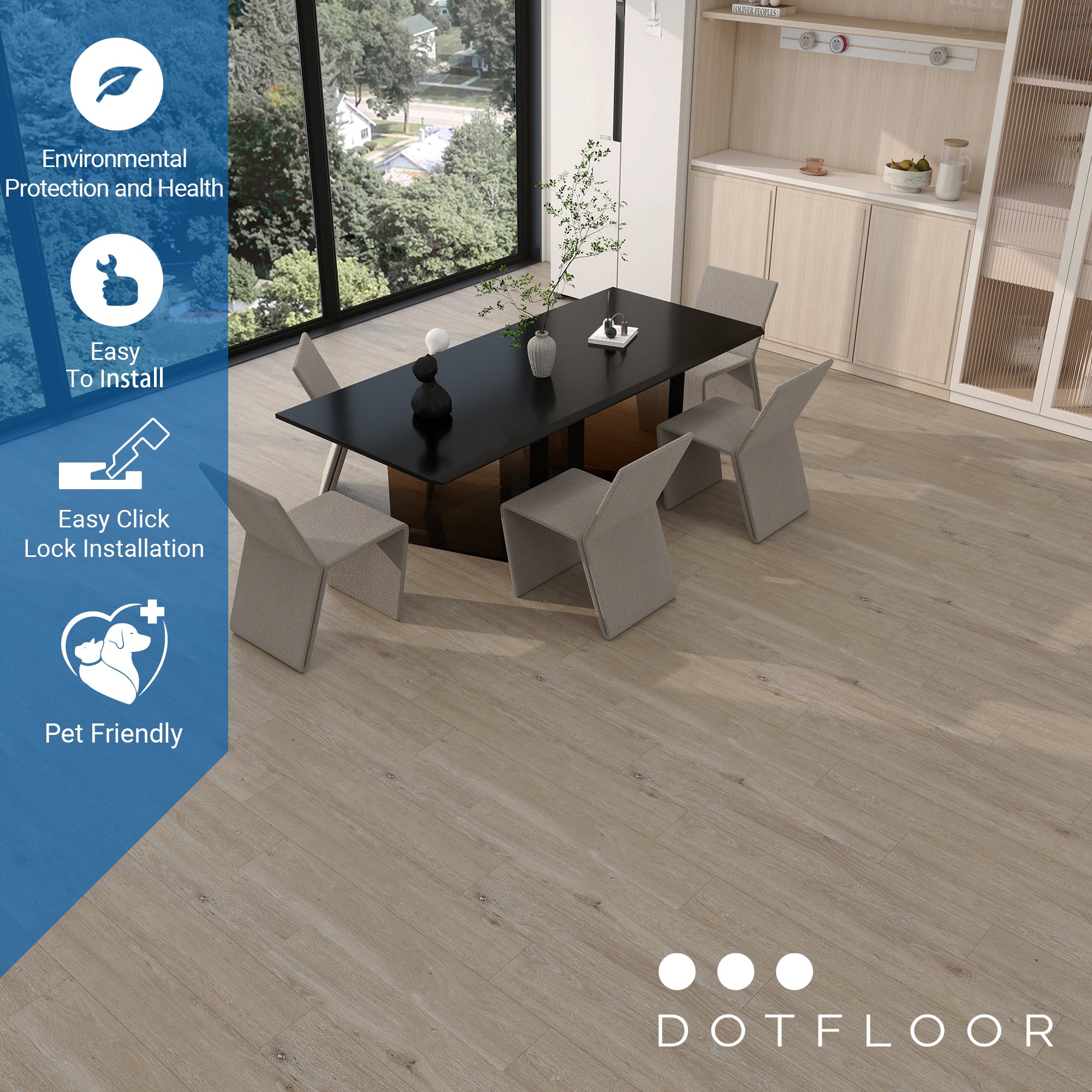 Empire 402 Grand Goldin 7.17” x 48” x 5 mm, 12 mil, - installed room view