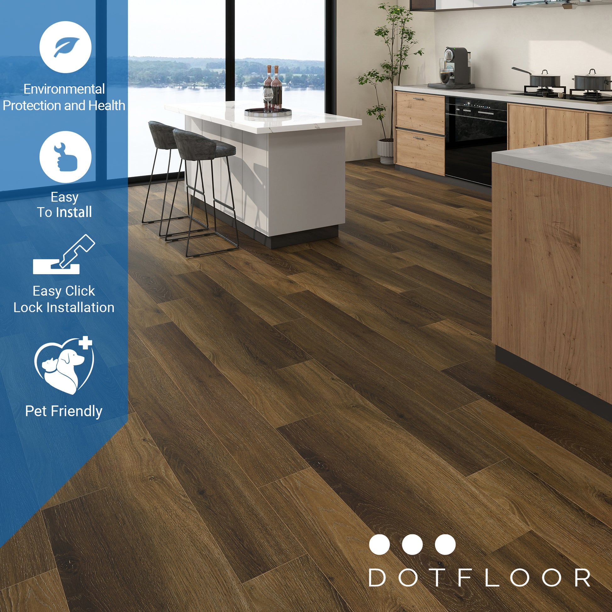 Empire 402 Lava Lake 7.17” x 48” x 5 mm, 12 mil, - installed room view