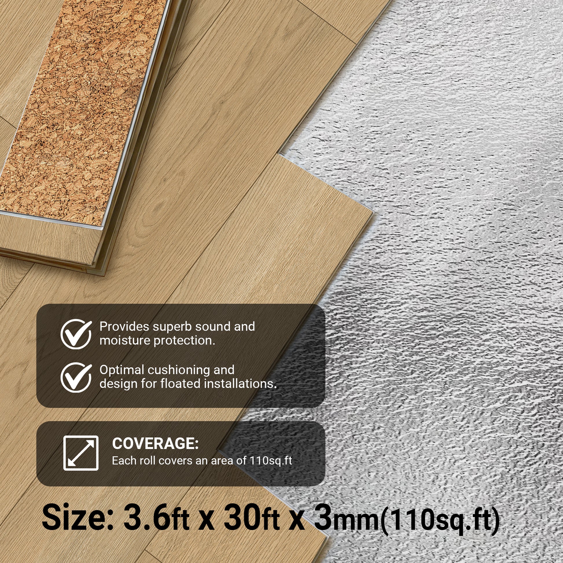 UltraDual Underlayment SL1 - installed room view