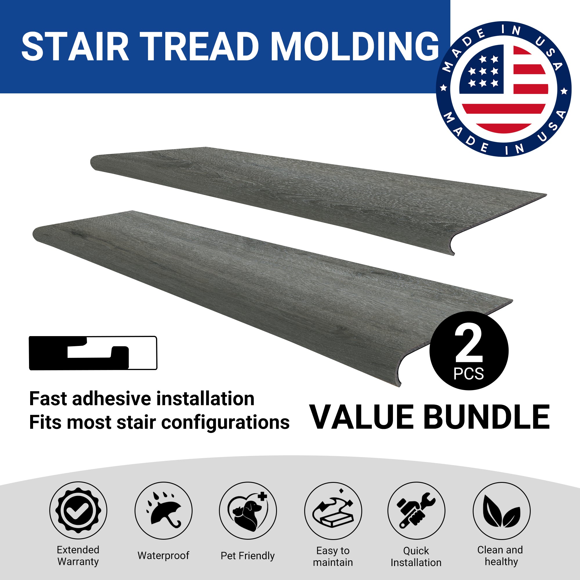 Complete Stair Installation Kit - texture detail