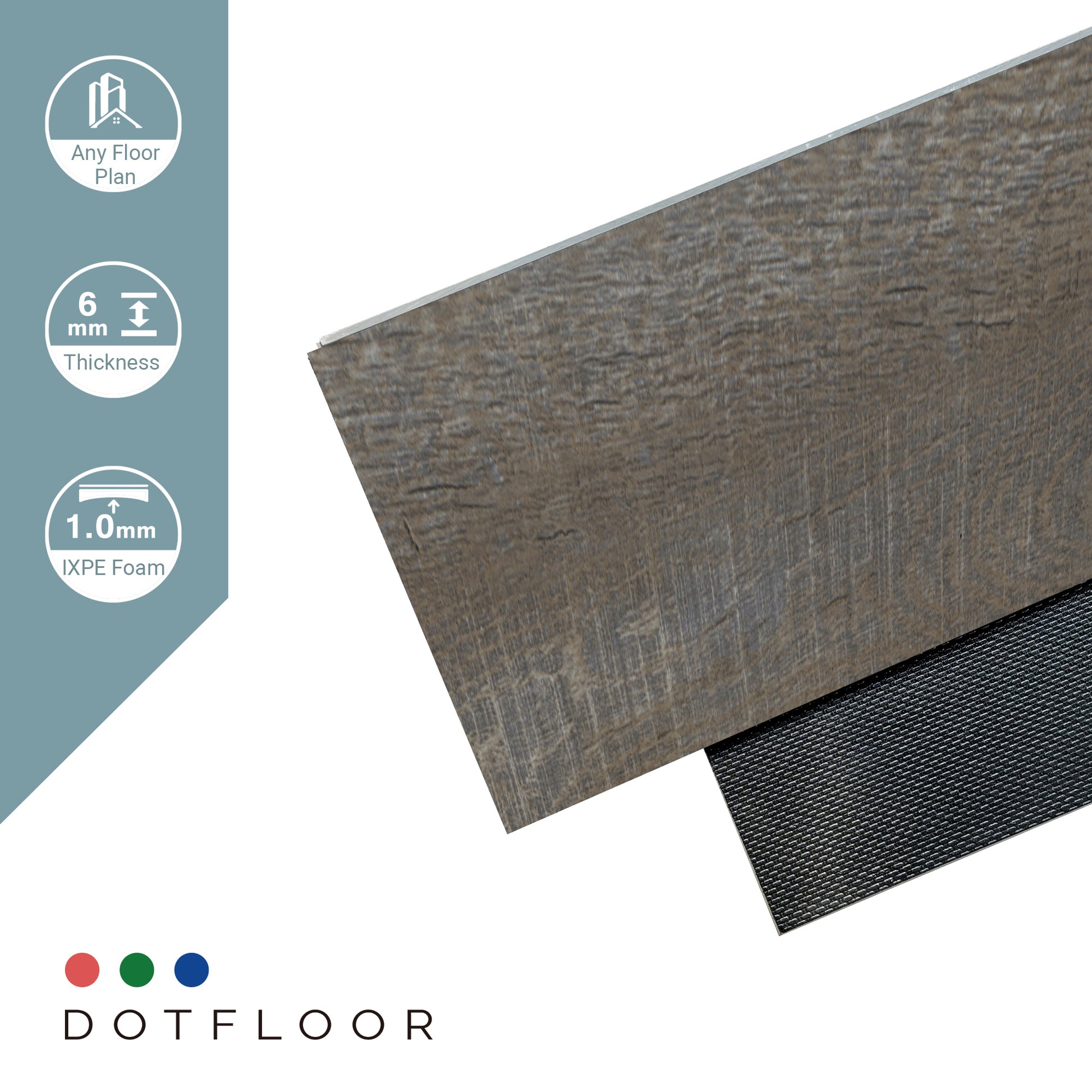 NEW PARLIAMENT 605 Aged Wood RIGID CORE 7.17” x 48” x 6 mm, 20 mil, - color swatch