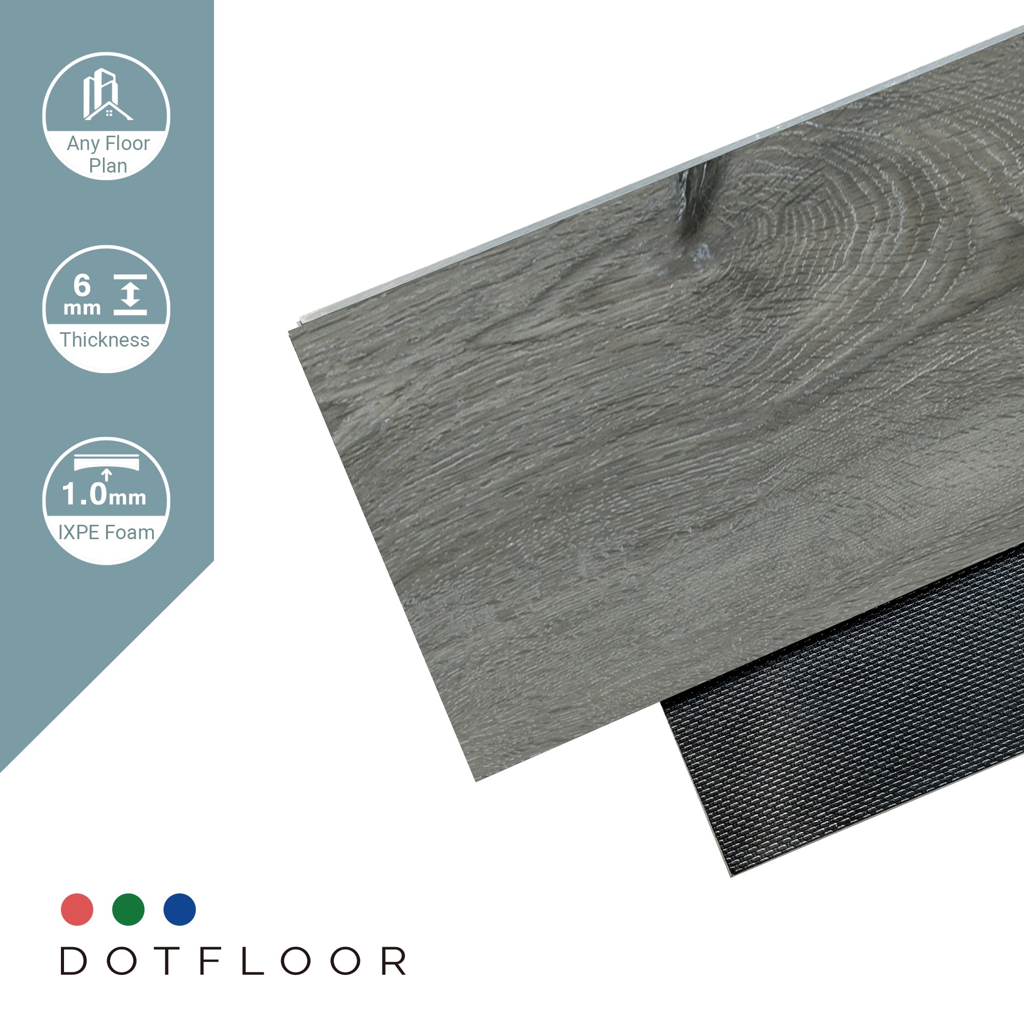 NEW PARLIAMENT 605 Antique Gray RIGID CORE 7.17” x 48” x 6 mm, 20 mil, - color swatch