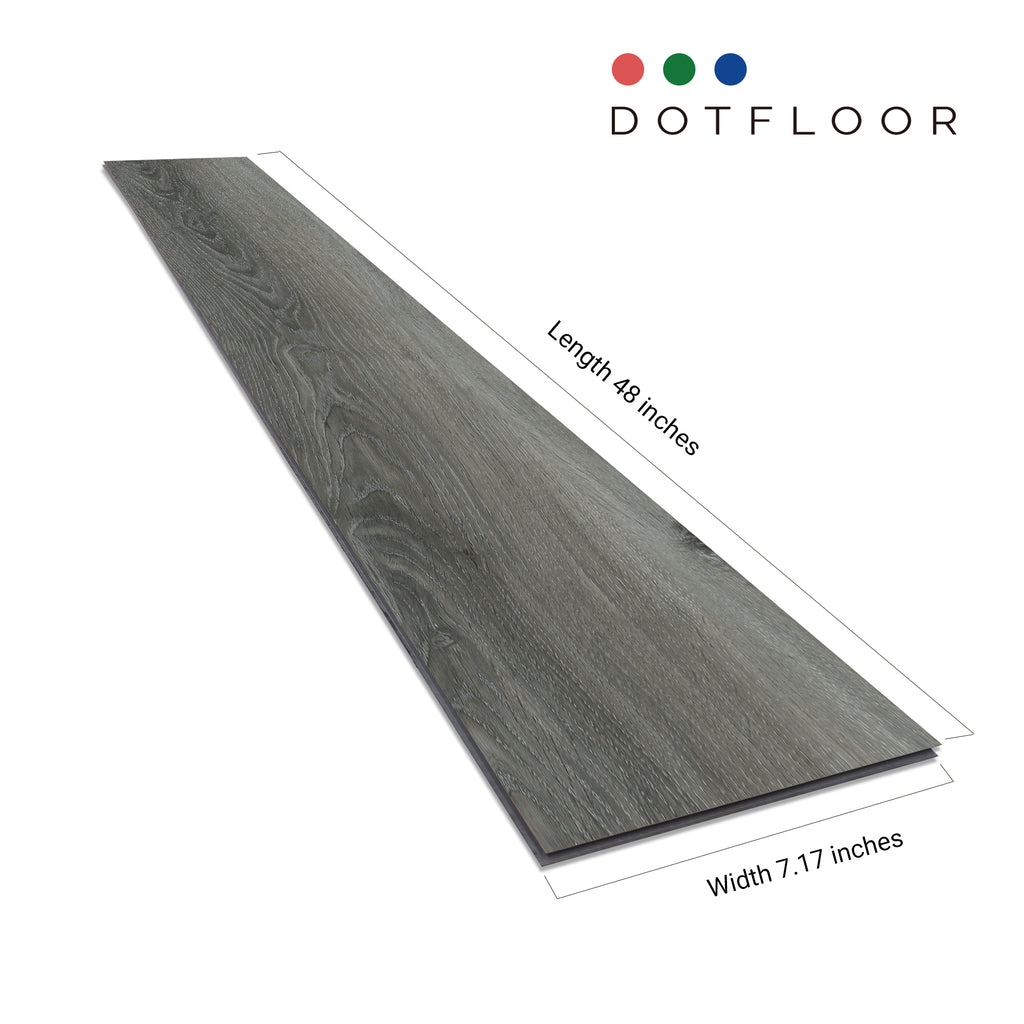 NEW PARLIAMENT 605 Antique Gray RIGID CORE 7.17” x 48” x 6 mm, 20 mil, - side view