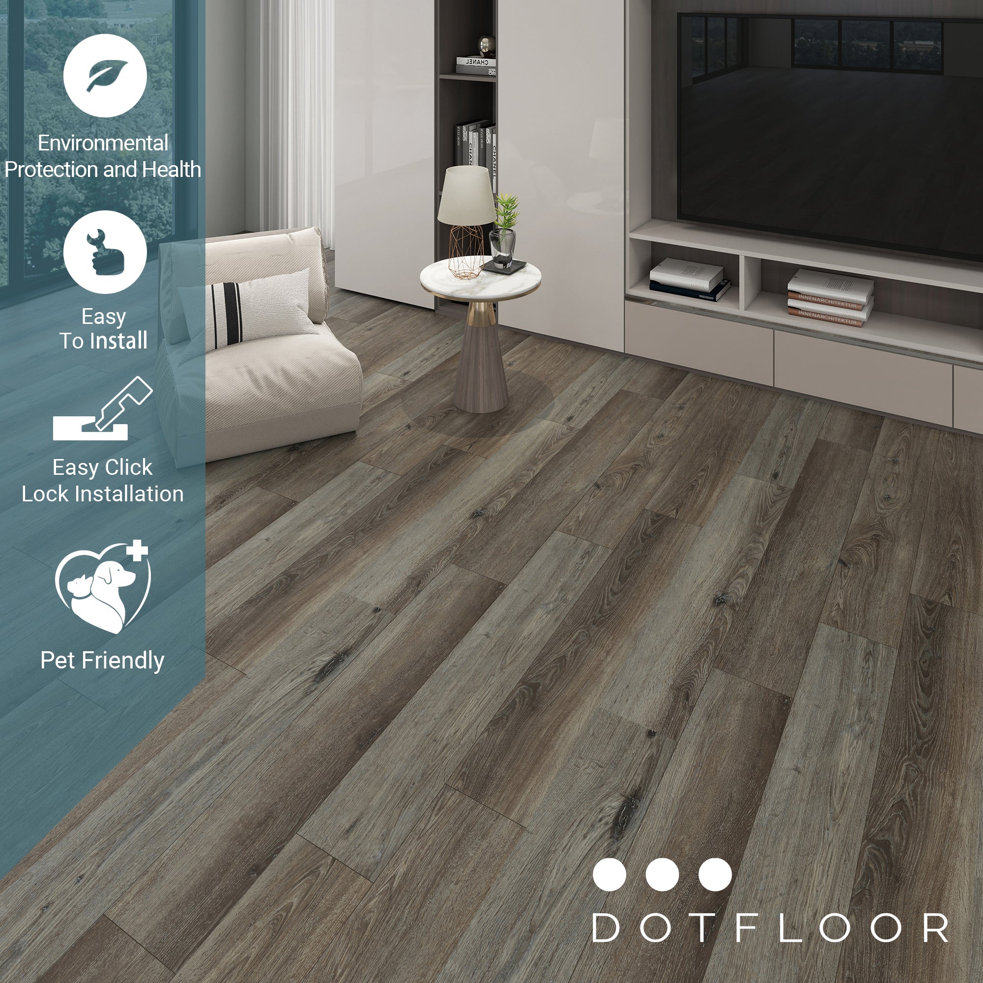 NEW PARLIAMENT 605 SMOKED HICKORY RIGID CORE 7.17*48*6mm, 20 mil, IXPE BACK WOOD TEXTURE