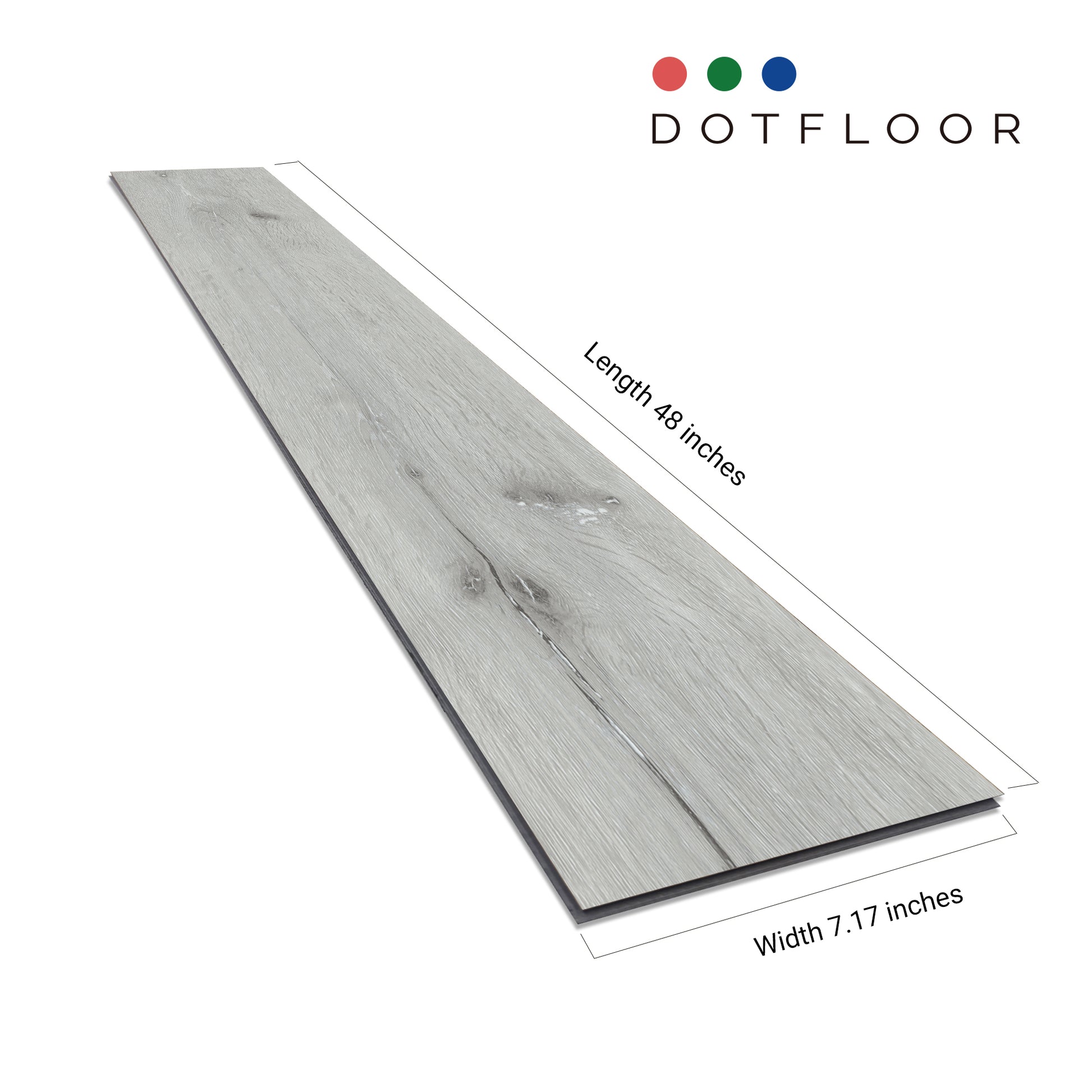 NEW PARLIAMENT 605 Light Oak RIGID CORE 7.17” x 48” x 6 mm, 20 mil, - side view