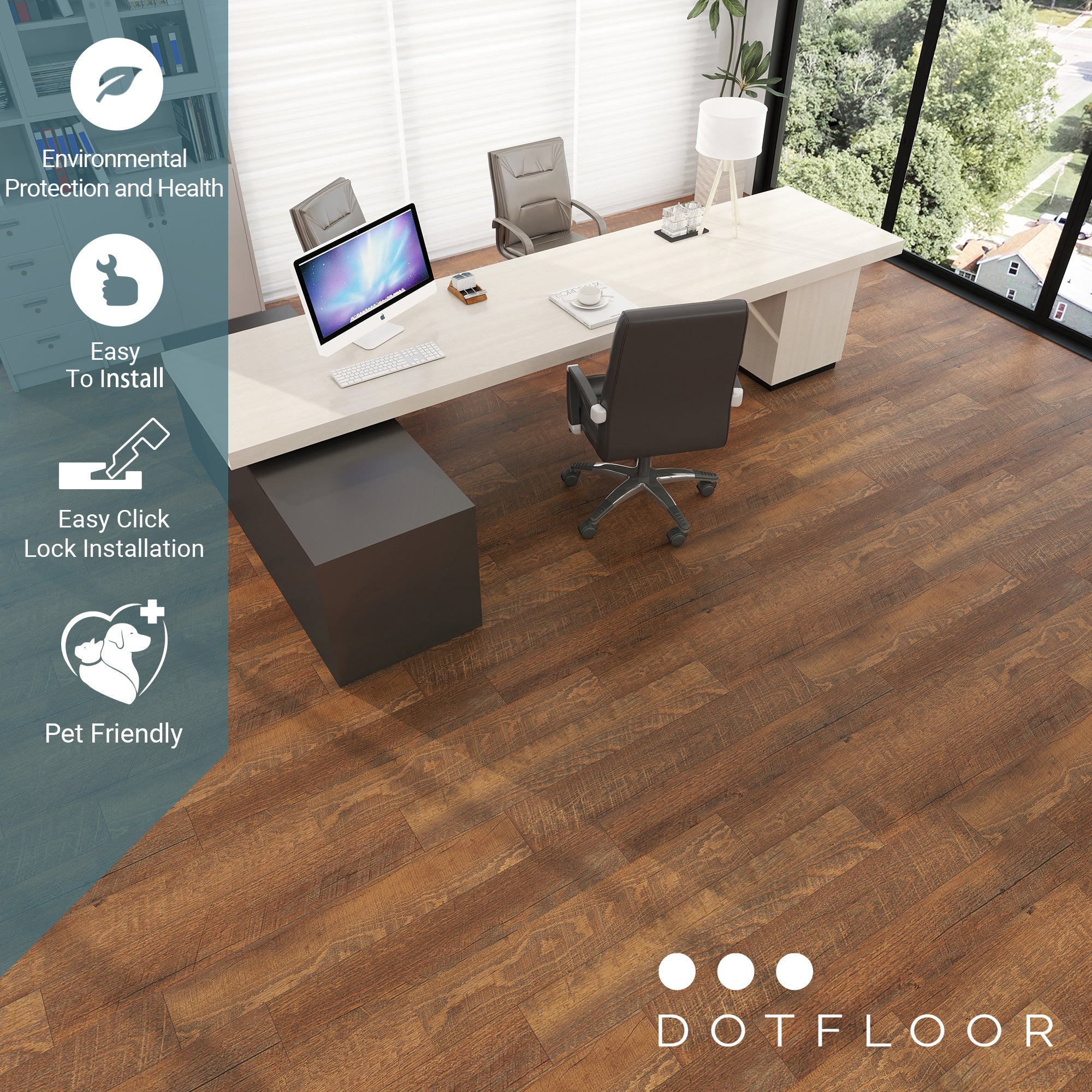 NEW PARLIAMENT 605 Rosewood RIGID CORE 7.17” x 48” x 6 mm, 20 mil, IXPE BACK WOOD TEXTURE