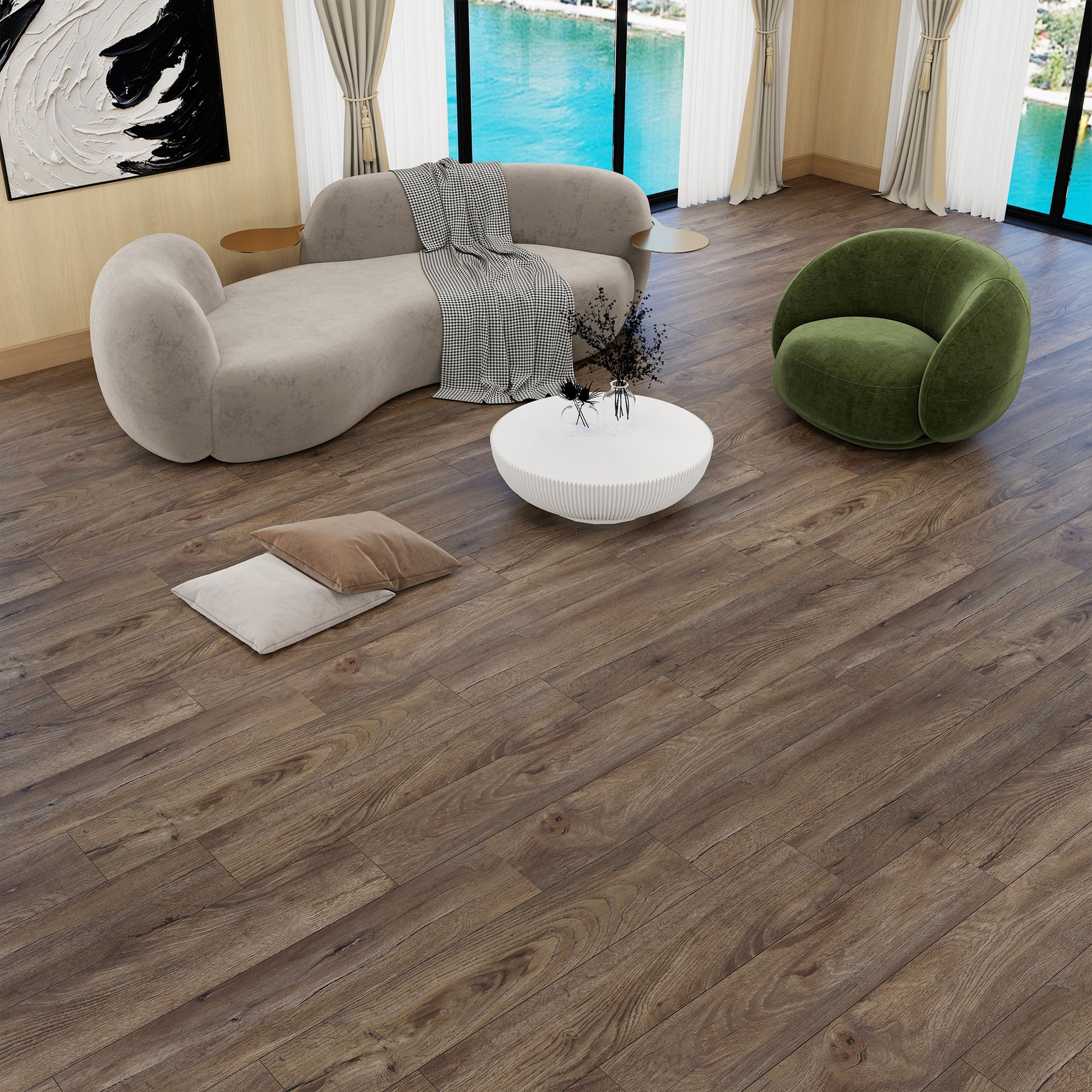 NEW PARLIAMENT 610 Mocha Vintage 9” x 60” x 6.5 mm, 22 mil, Klein Blue IXPE 1.5 mm - product image