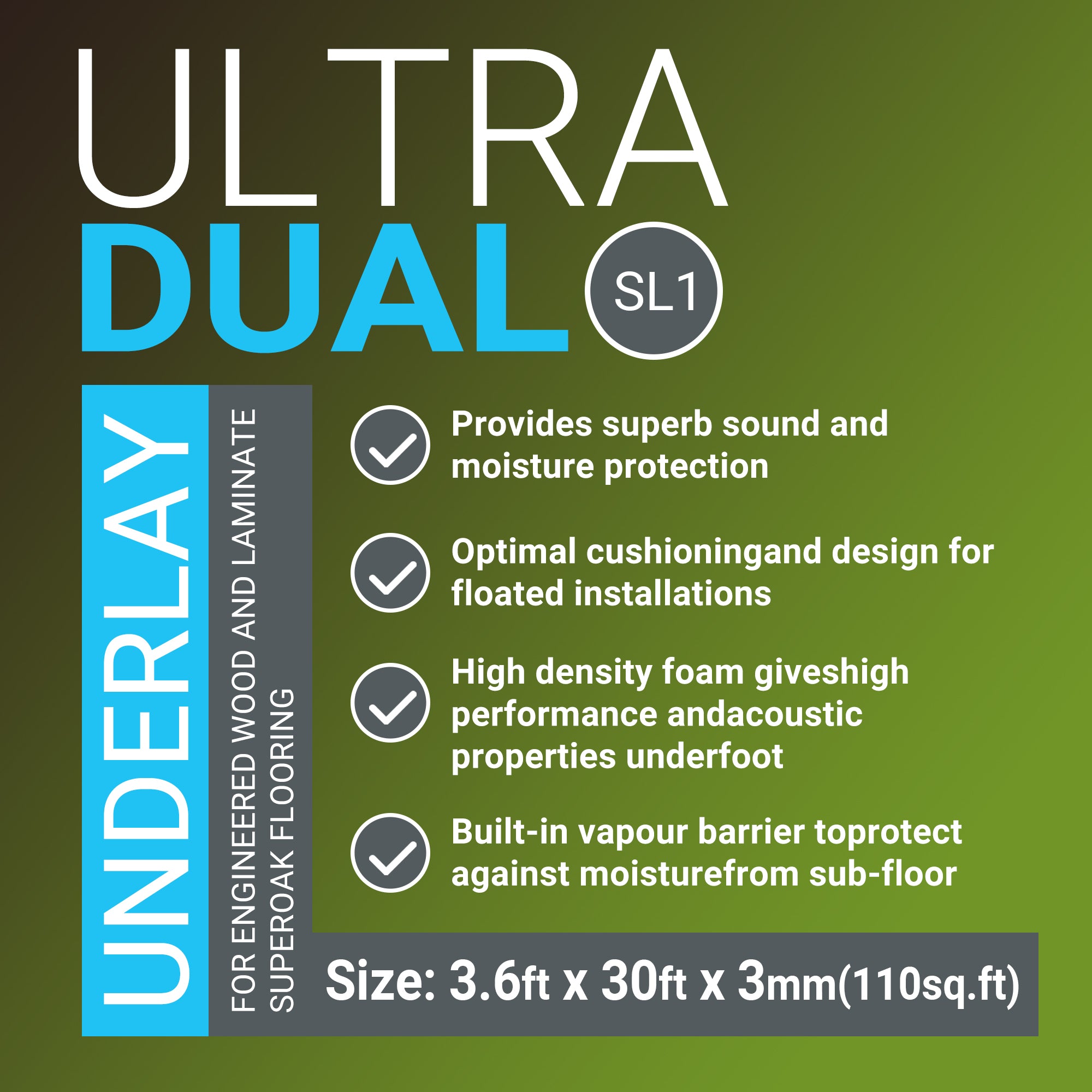UltraDual Underlayment SL1 - packaging