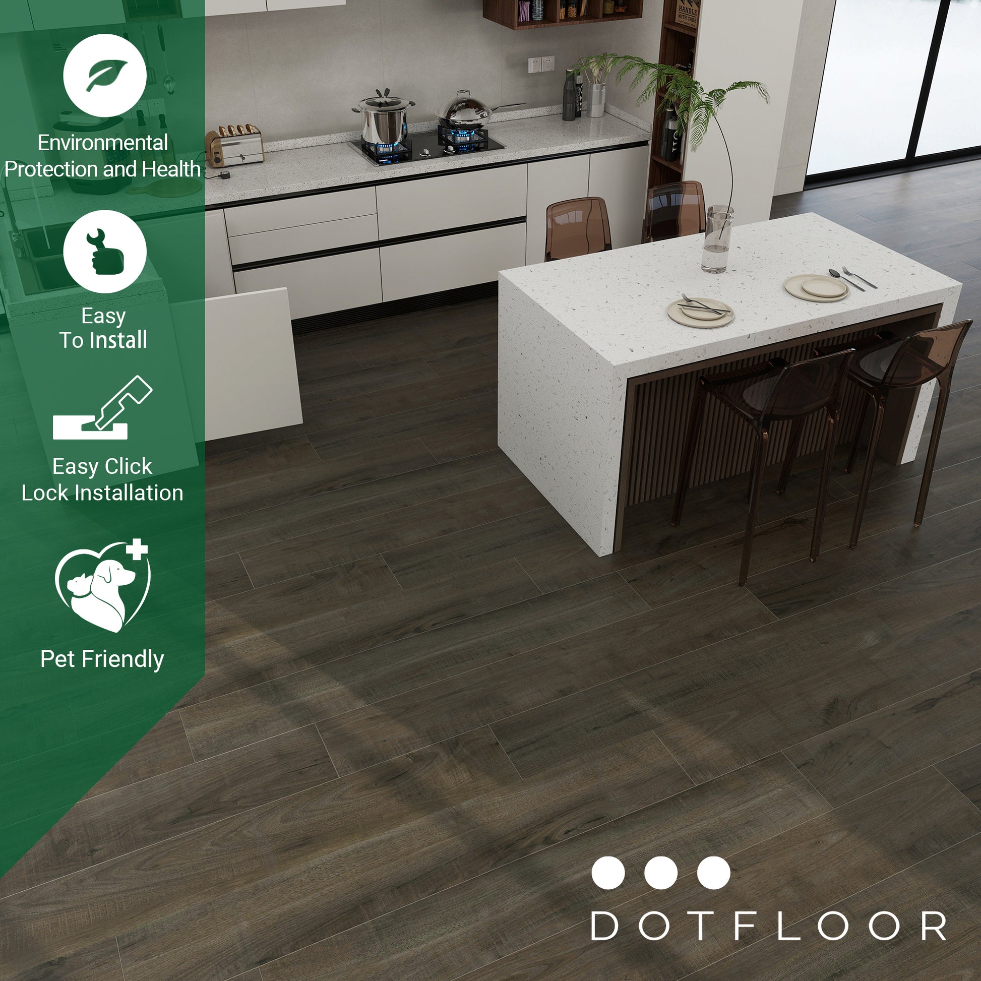 NEW PARLIAMENT 810 Indian Summer 30mil RIGID CORE 62.6''*9''*8mm, Klein Blue - installed room view