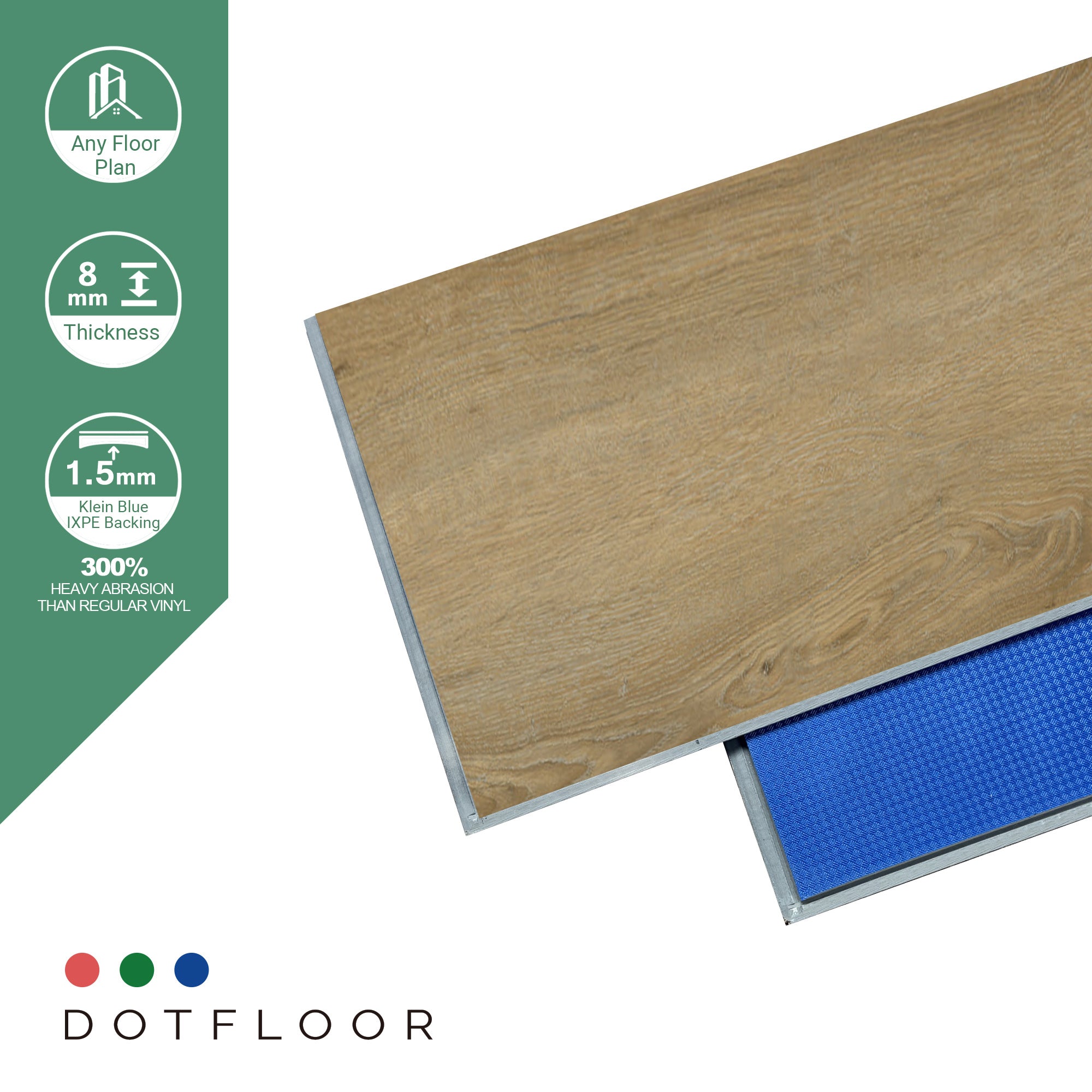 NEW PARLIAMENT 810 Sand Tan 30mil RIGID CORE 62.6''*9''*8mm, Klein Blue IXPE BACK WOOD TEXTURE