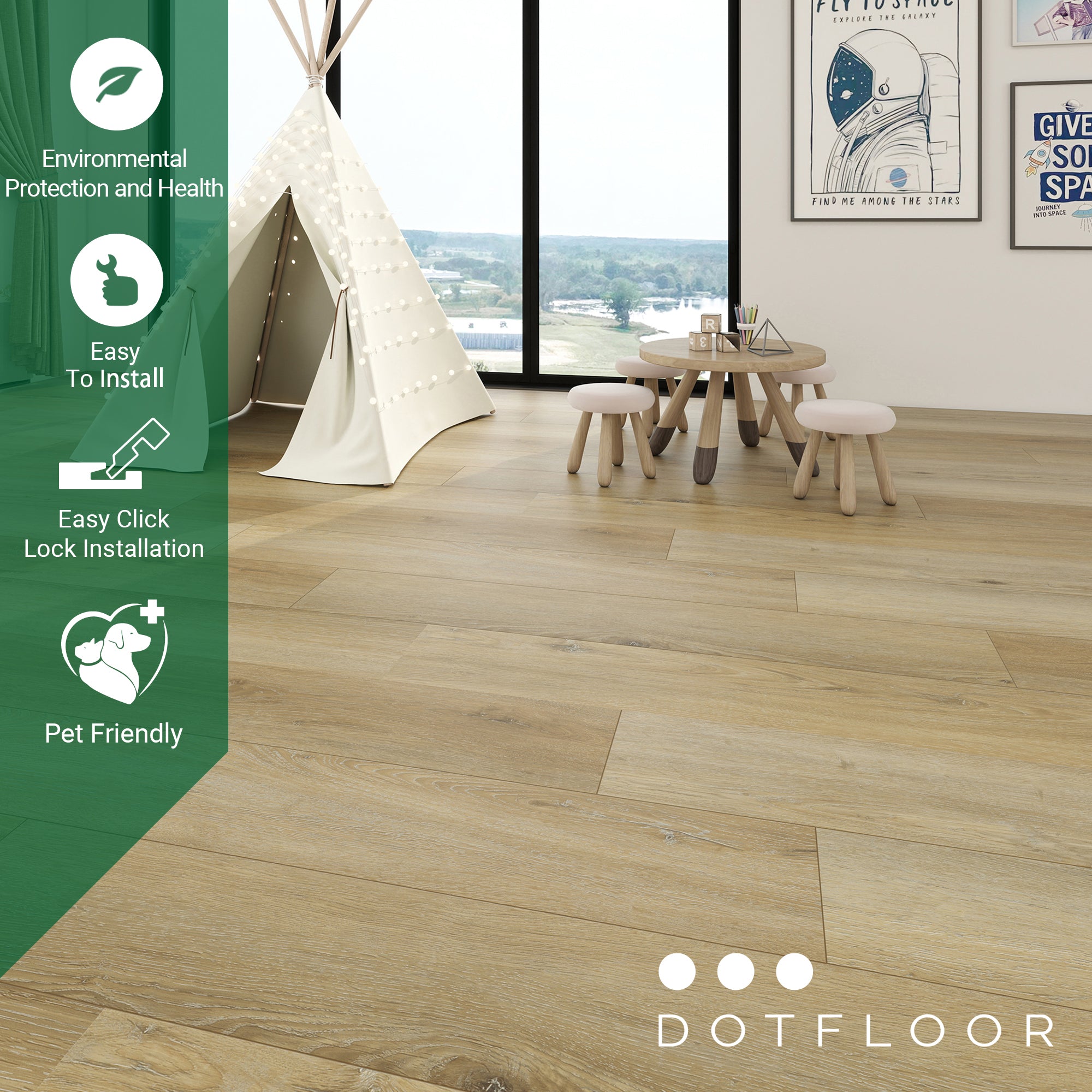 NEW PARLIAMENT 810 Sand Tan 30mil RIGID CORE 62.6''*9''*8mm, Klein Blue IXPE BACK WOOD TEXTURE