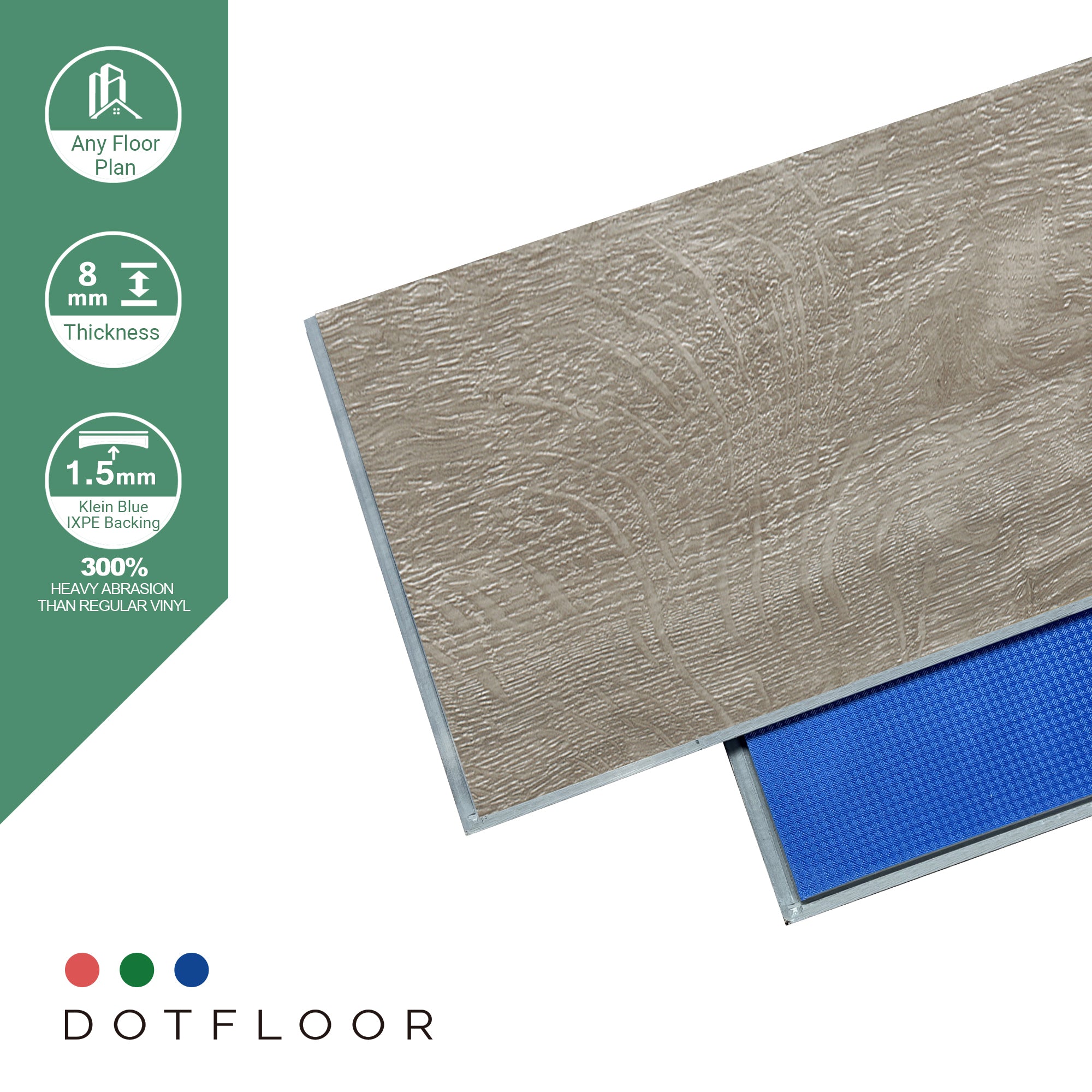 NEW PARLIAMENT 810 White Stone 30mil RIGID CORE 62.6''*9''*8mm, Klein Blue - color swatch