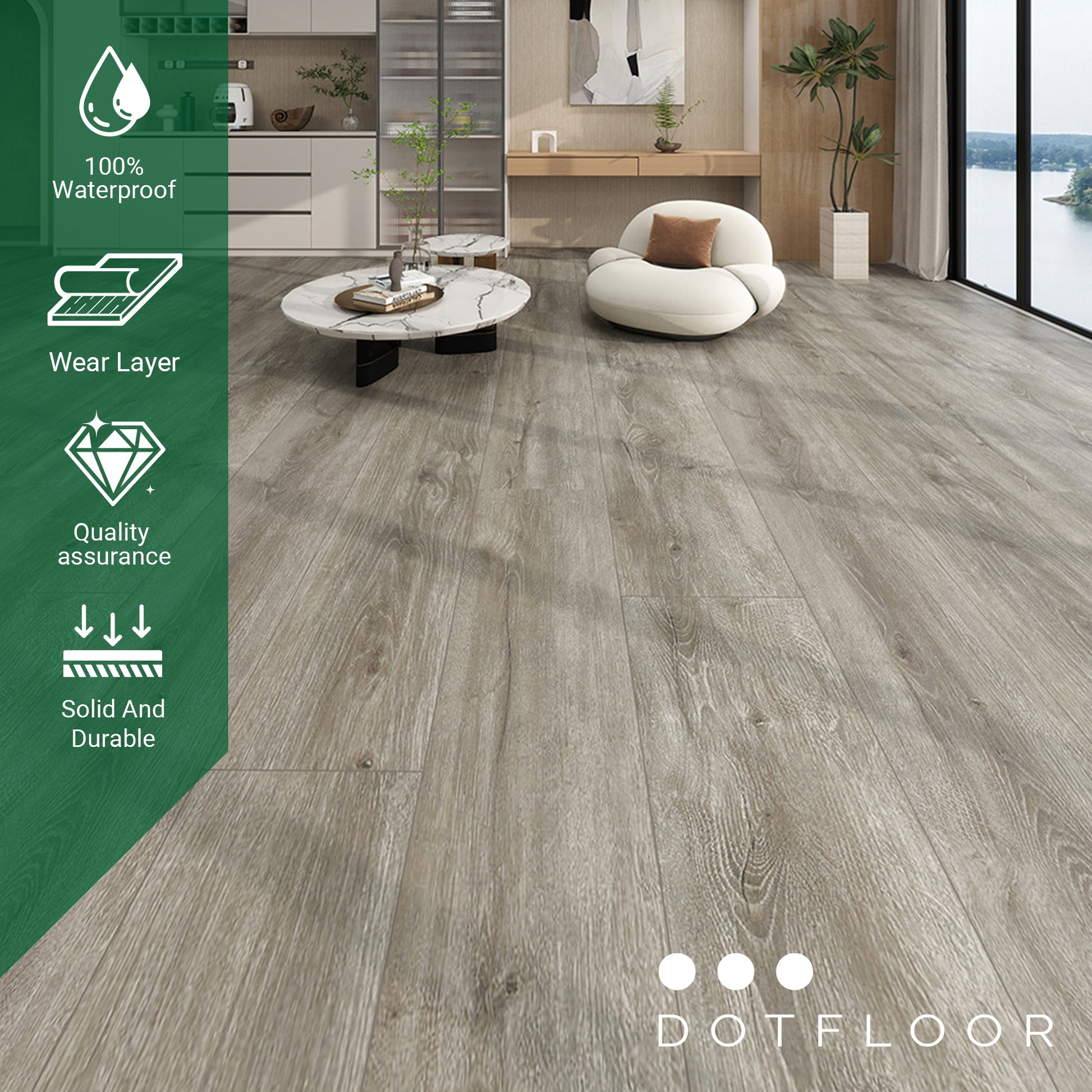 NEW PARLIAMENT 810 White Stone 30mil RIGID CORE 62.6''*9''*8mm, Klein Blue - texture detail