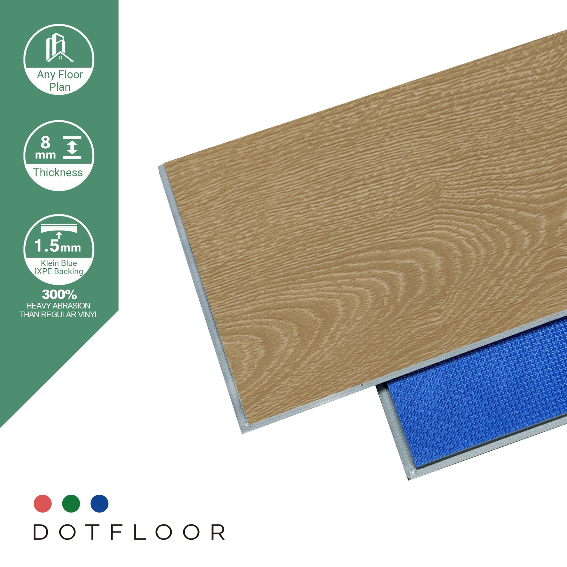 NEW PARLIAMENT 810 White Nights 30mil RIGID CORE 62.6''*9''*8mm, Klein Blue - color swatch