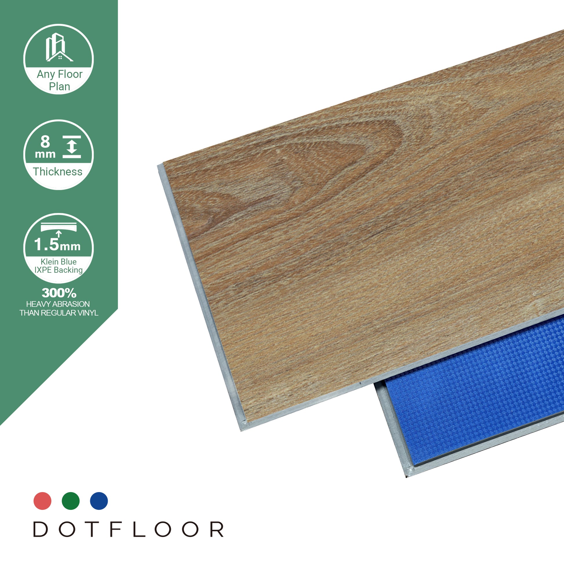 NEW PARLIAMENT 810 Cabana Driftwood 30mil RIGID CORE 62.6''*9''*8mm, Klein Blue - color swatch