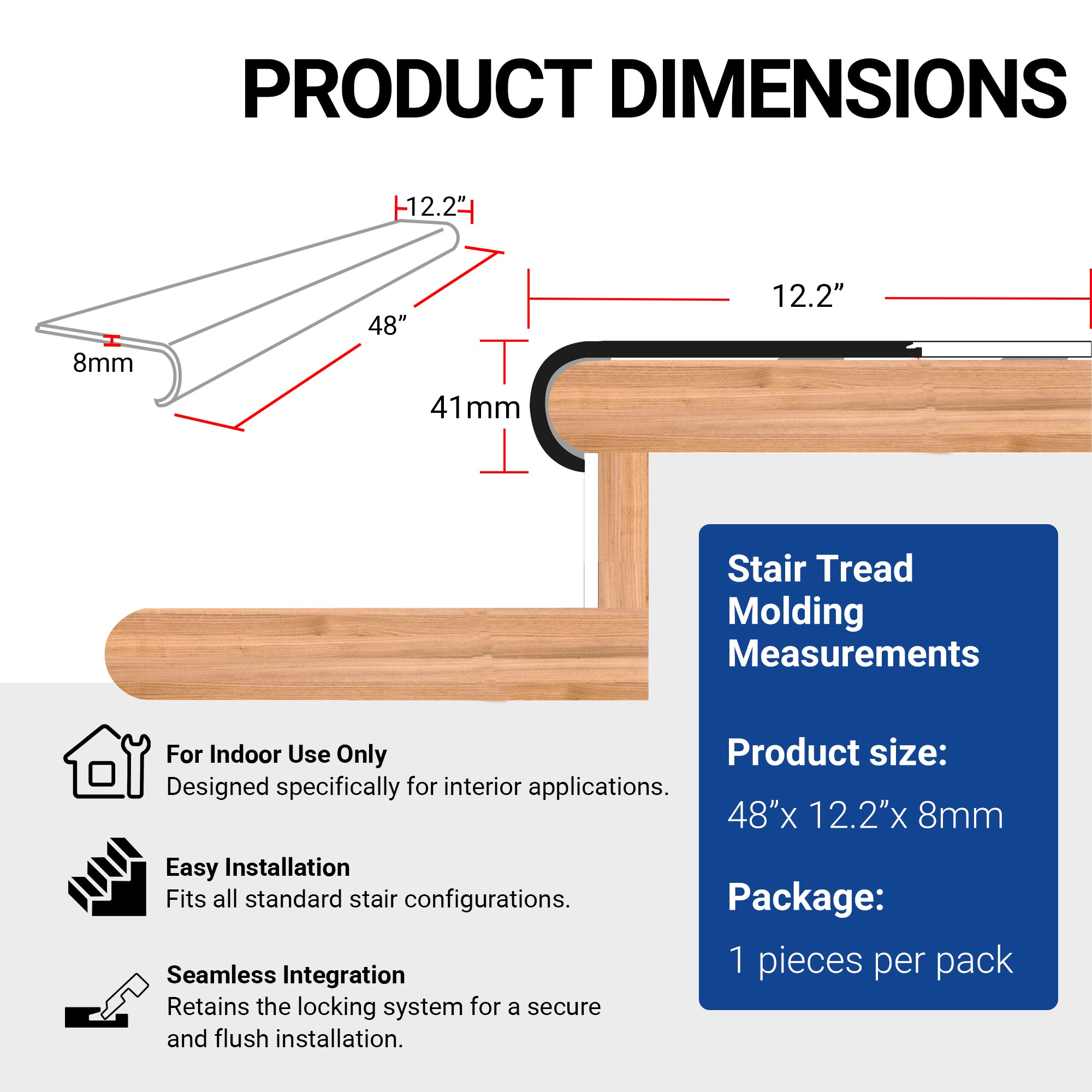 Stair Tread Perfect-Match-Trims New Parliament 810 - side view