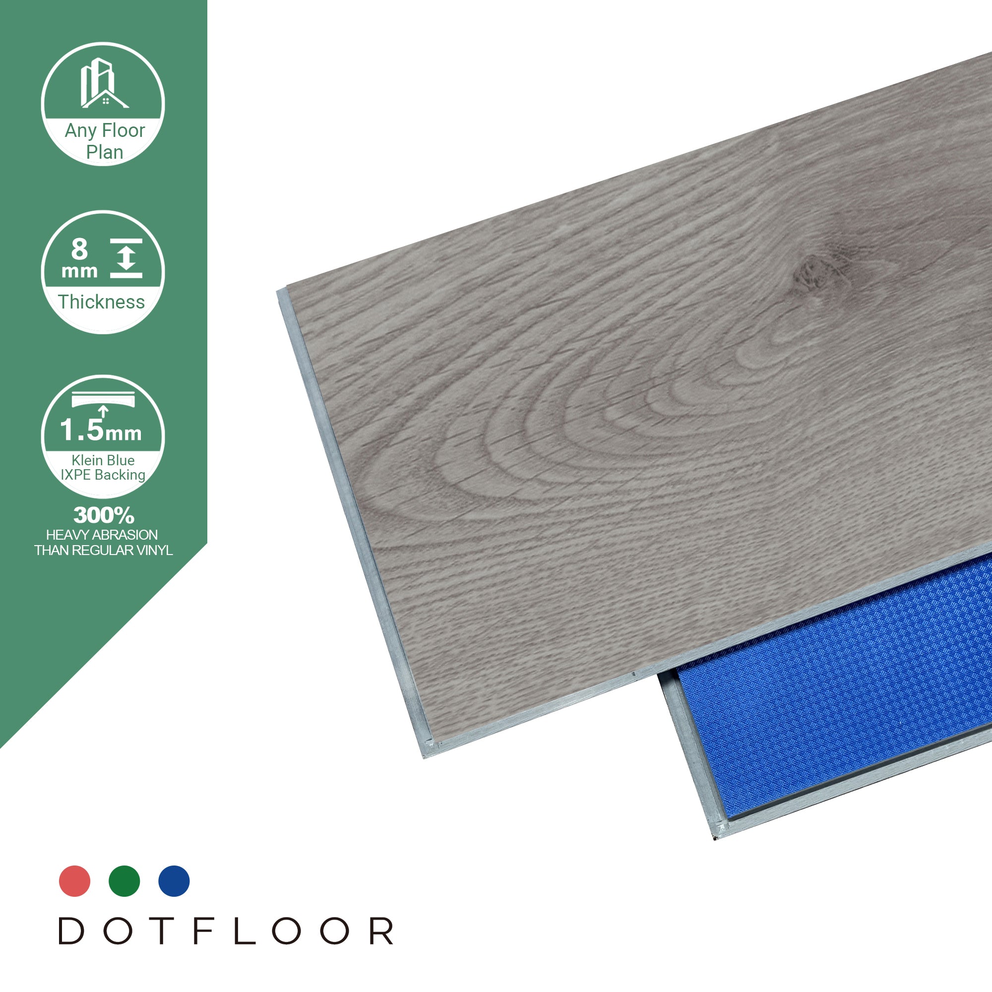 NEW PARLIAMENT 810 Sharp Shadow 30mil RIGID CORE 62.6''*9''*8mm, Klein Blue - color swatch
