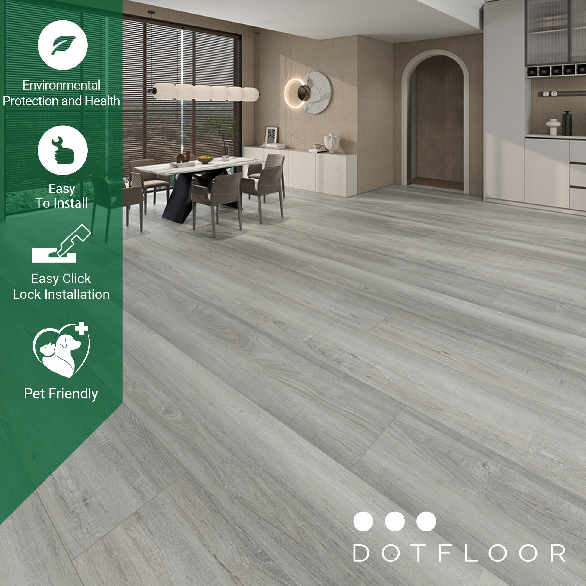 NEW PARLIAMENT 810 Crosstown Traffic 30mil RIGID CORE 62.6''*9''*8mm, Klein Blue - installed room view