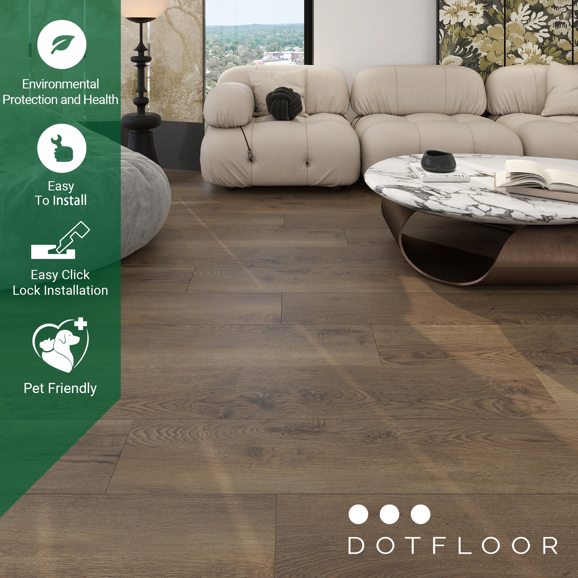 NEW PARLIAMENT 810 Shabby Cream 30mil RIGID CORE 62.6''*9''*8mm, Klein Blue IXPE BACK WOOD TEXTURE