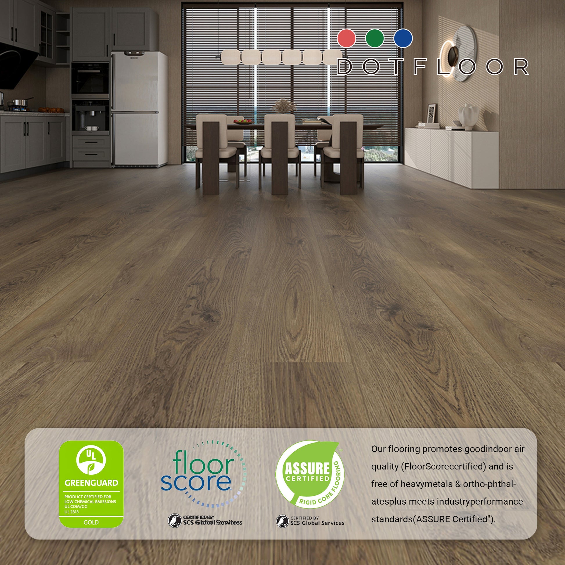 NEW PARLIAMENT 810 Shabby Cream 30mil RIGID CORE 62.6''*9''*8mm, Klein Blue - packaging