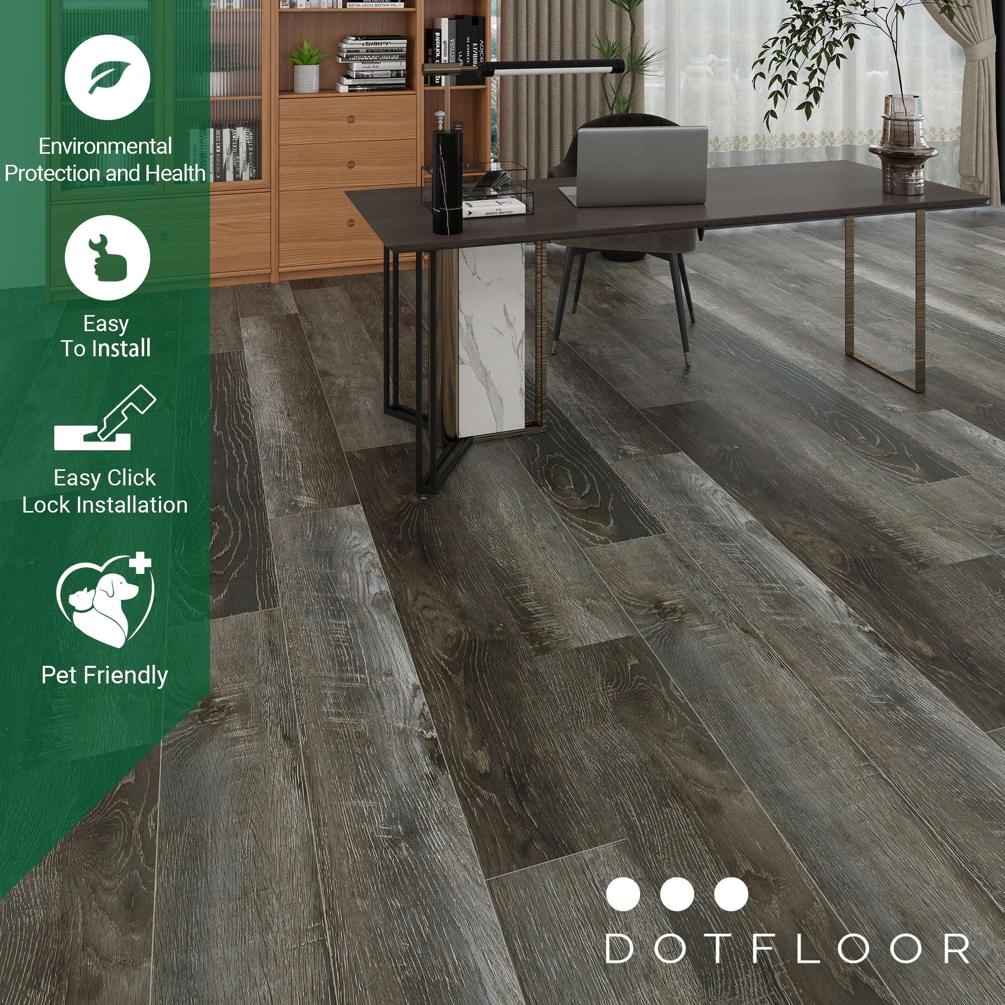 NEW PARLIAMENT 810 Mystic Jungle 30mil RIGID CORE 62.6''*9''*8mm, Klein Blue - texture detail