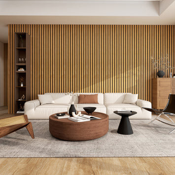 OAK -Wood Acoustic Wall Panels 114.17‘’×23.62‘’ - product image