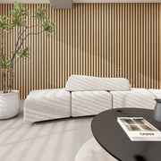 WASHED WHITE OAK -Wood Acoustic Wall Panels 114.17‘’×23.62‘’ - product image
