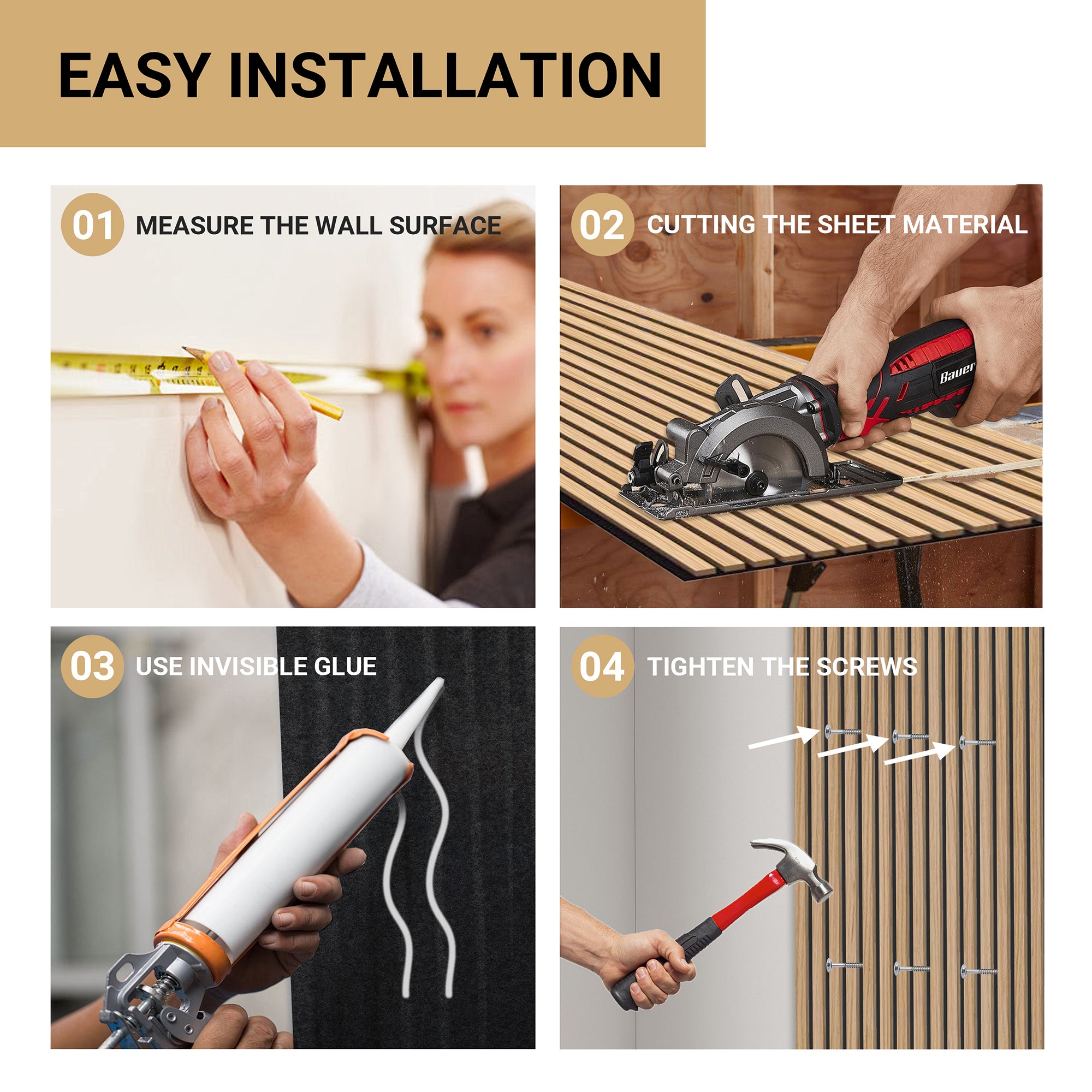 SILVER OAK -Wood Acoustic Wall Panels 114.17‘’×23.62‘’