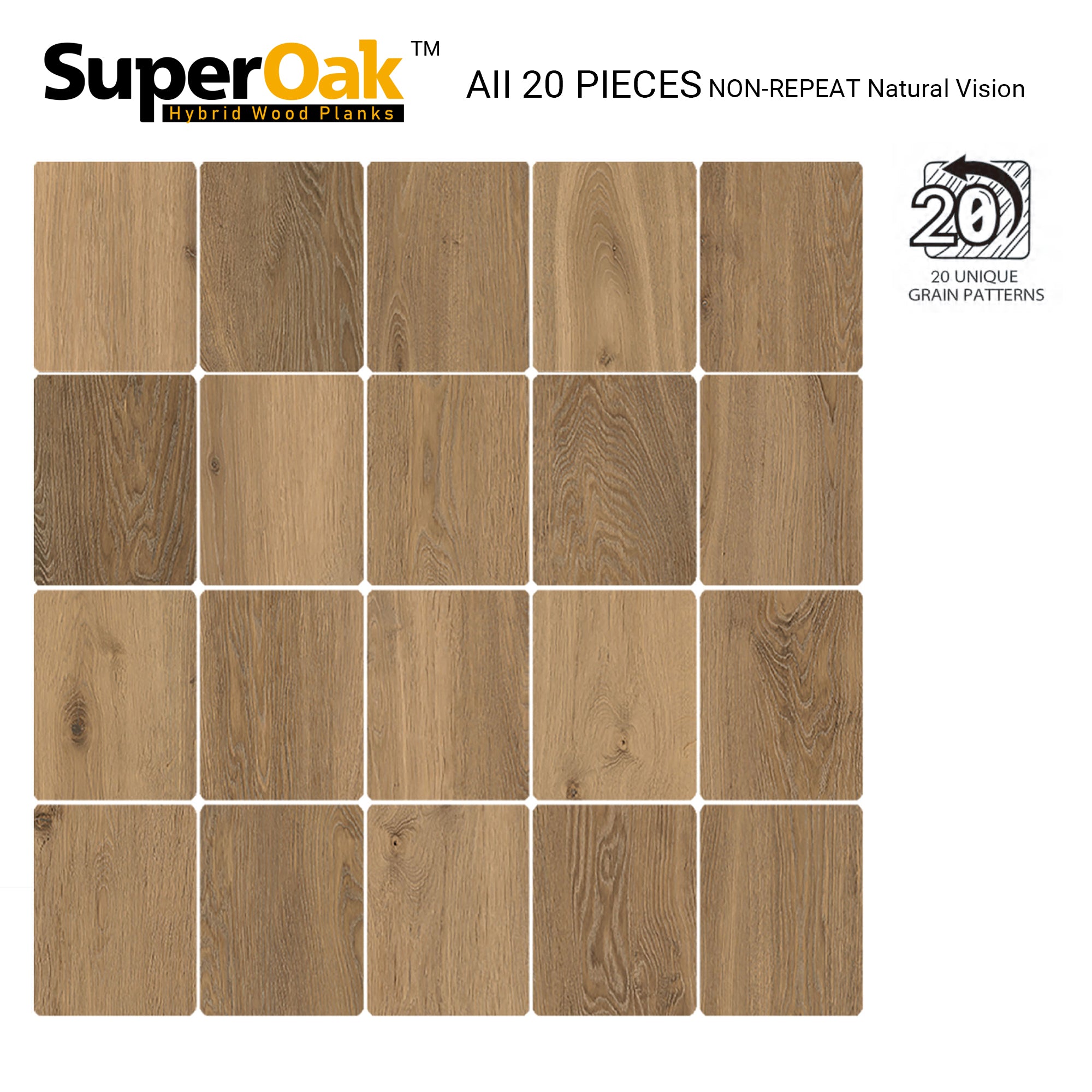 Beige Oak - SuperOak Plus 12mm Hybrid Wood Plank 72.7"*9.8" - lifestyle photo