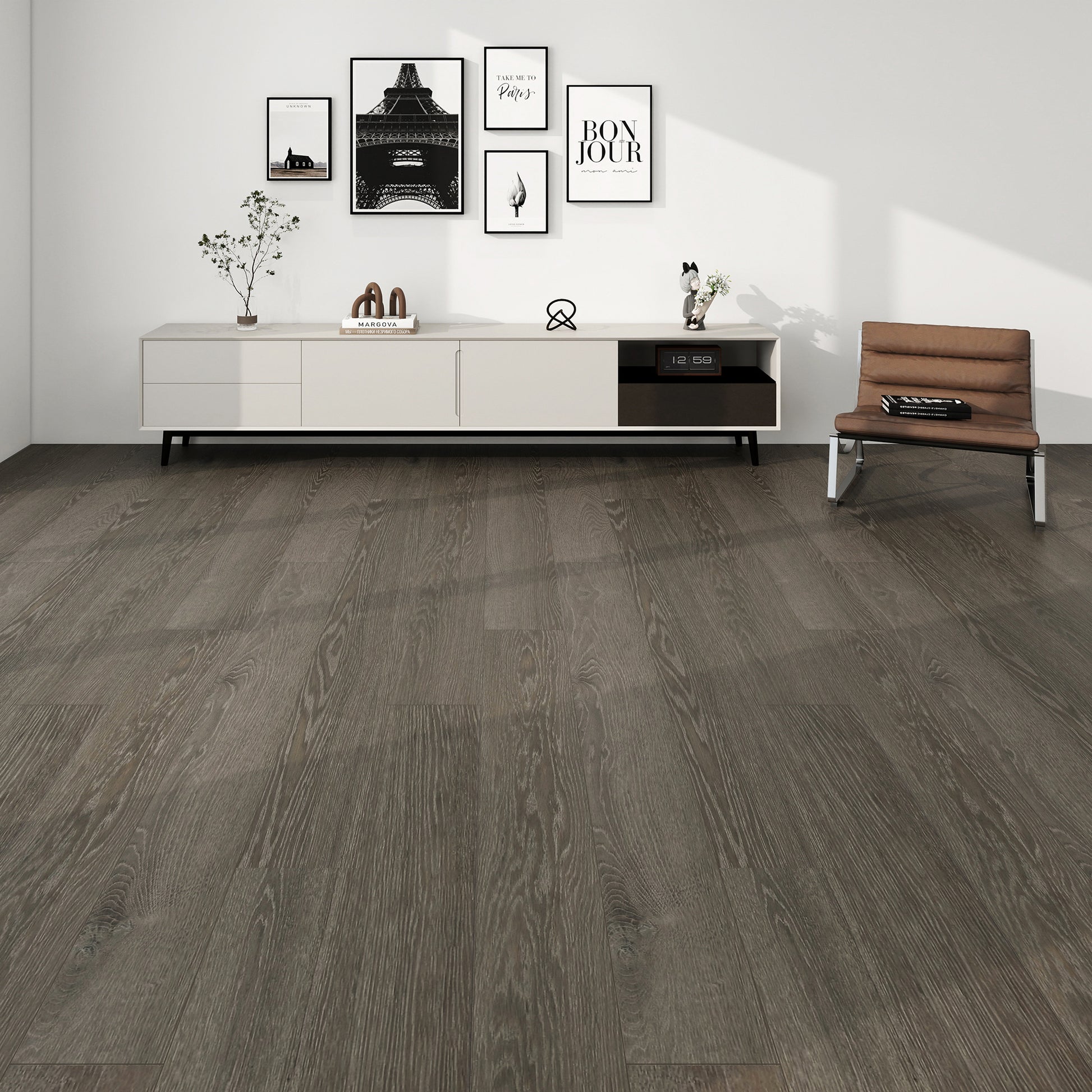 Brown Knots - SuperOak 12mm Hybrid Wood Plank 47.78"*7.7" - product image