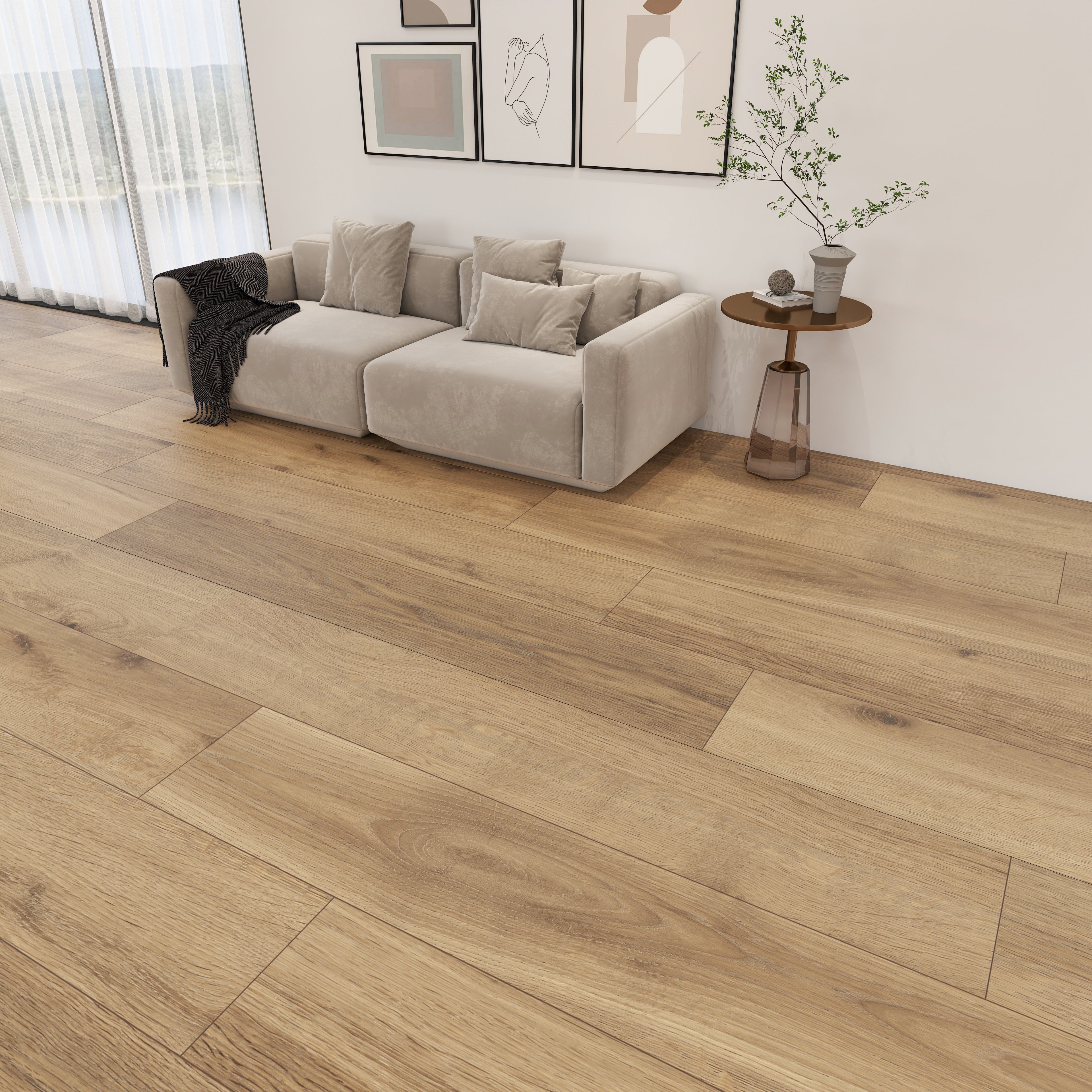 Classic Hickory - SuperOak Plus 12mm Hybrid Wood Plank 72.7"*9.8"