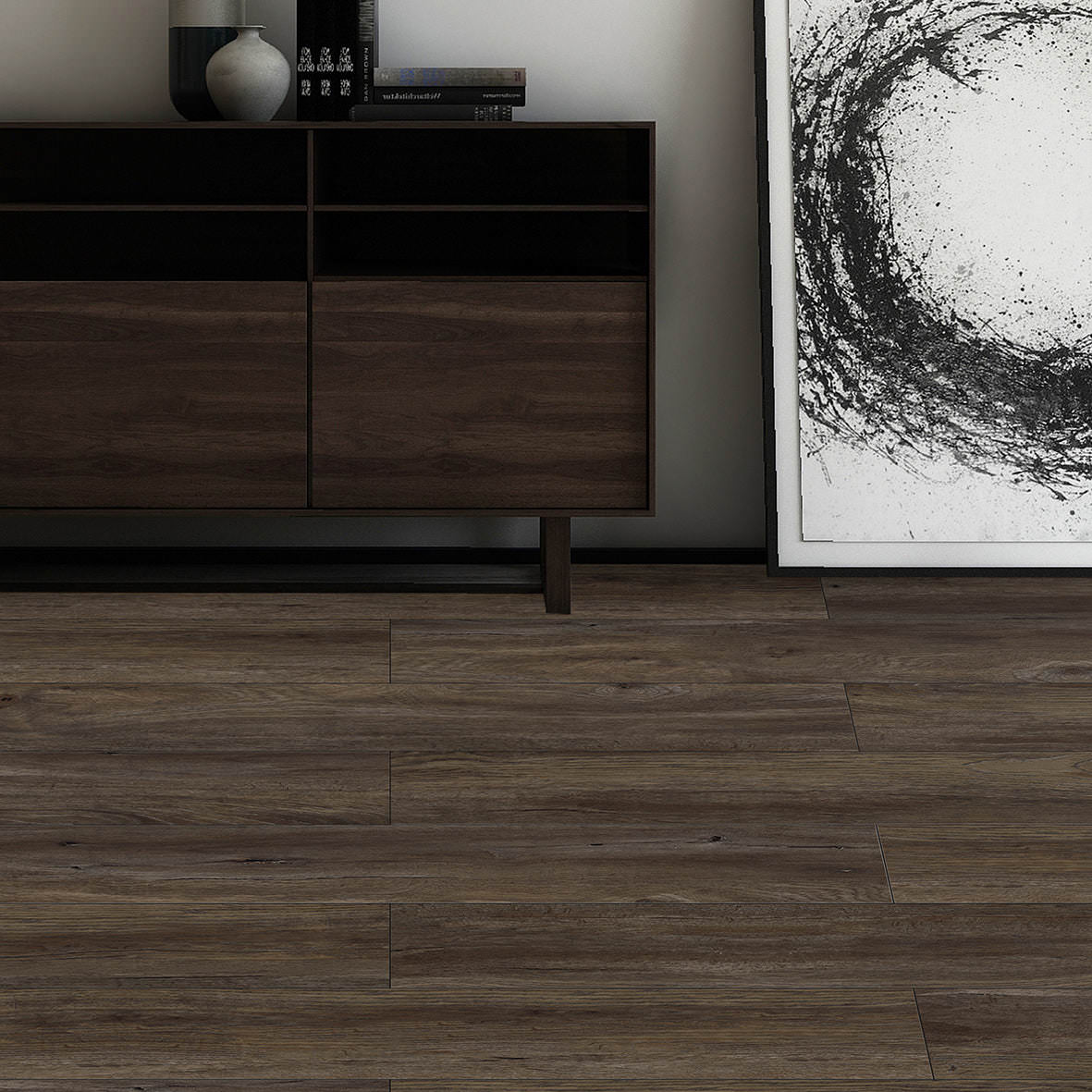 Darkbrown Rigid Core Luxury Vinyl Flooring Samples  - DF1006