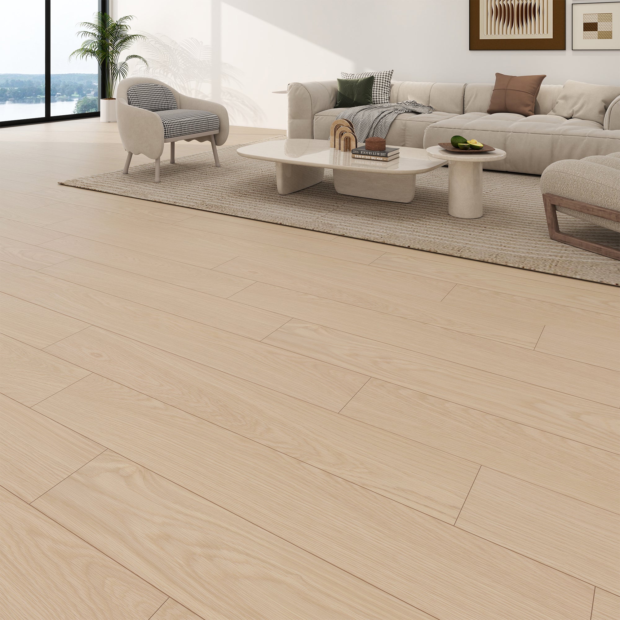 Ellwood Maple - SuperOak Lite 9.5mm Hybrid Wood Plank 47.78"*7.7"