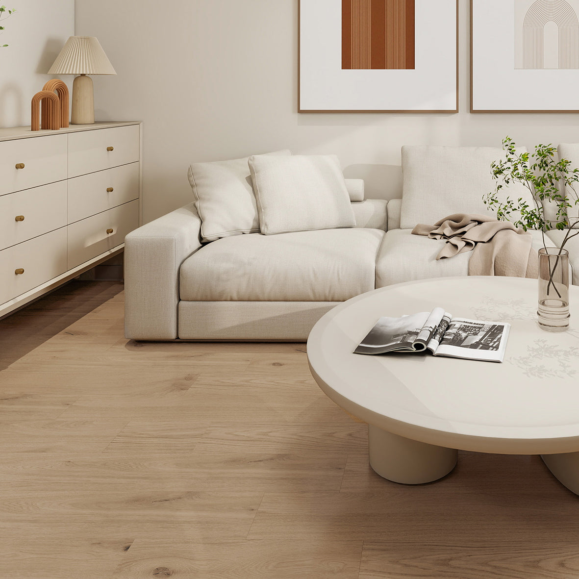 Golden Rustic- SuperOak Lite 9.5mm Hybrid Wood Plank 47.78"*7.7"