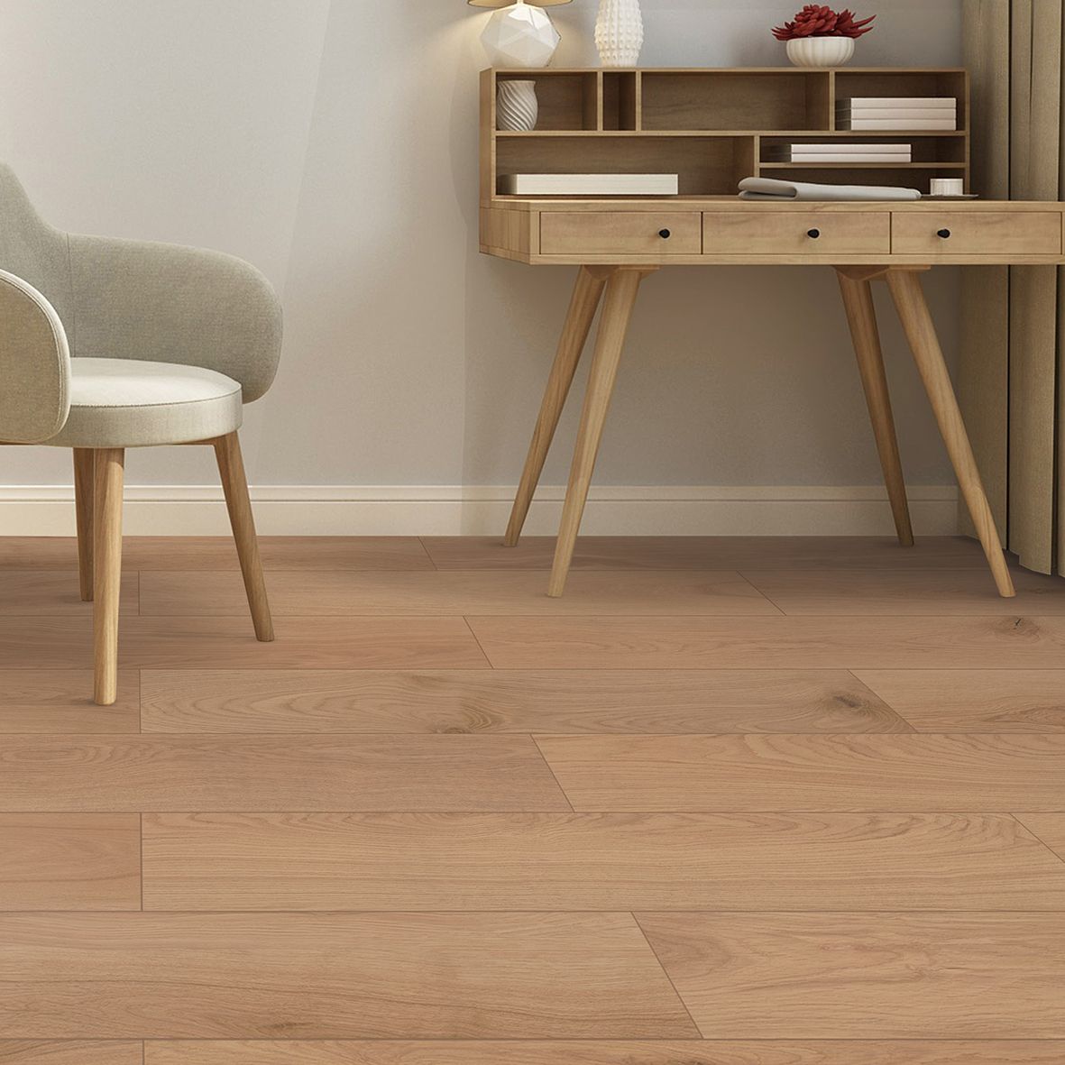 Latte - SuperOak Lite 9.5mm Hybrid Wood Plank 47.78"*7.7" - product image