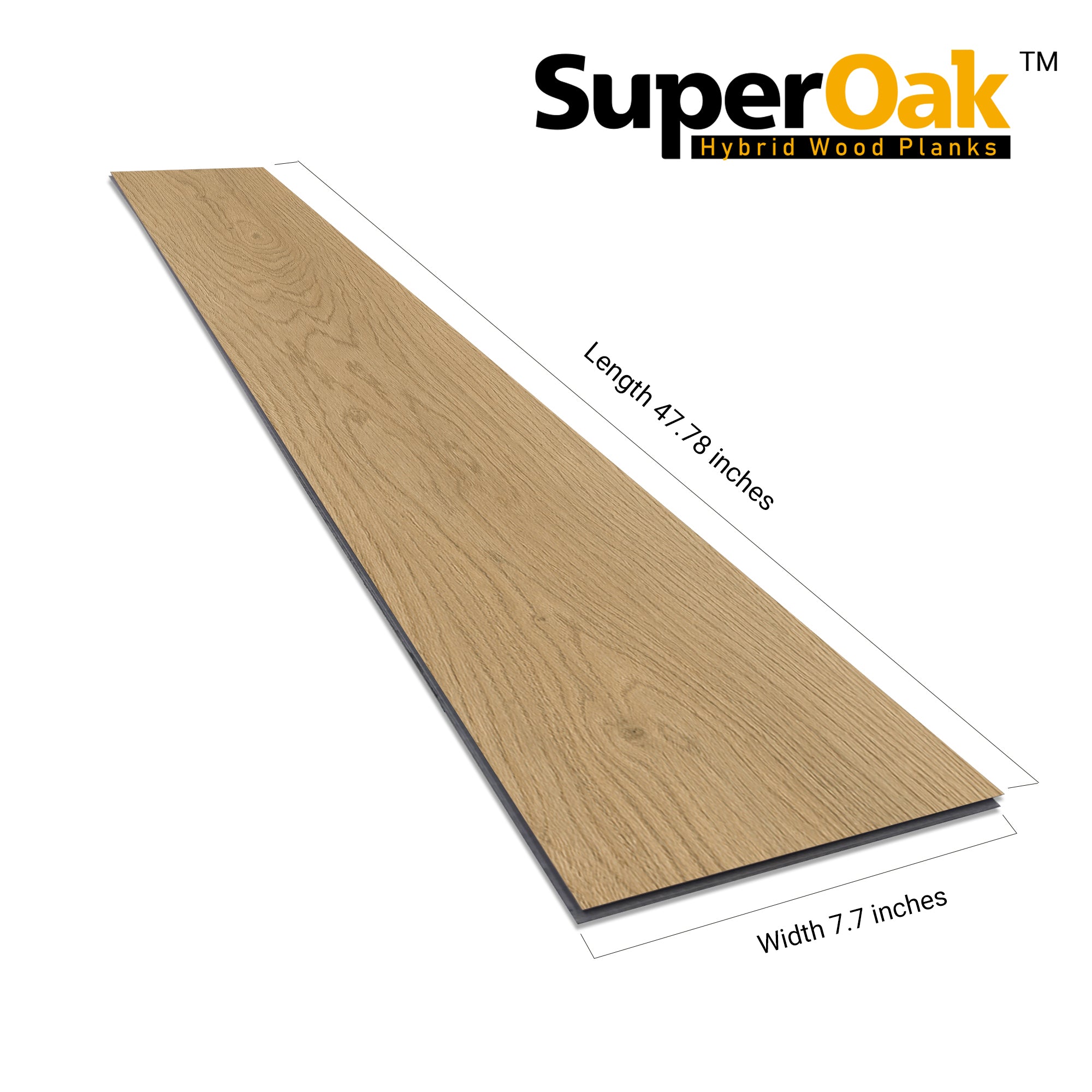 Laurel Forest - SuperOak Lite 9.5mm Hybrid Wood Plank 47.78"*7.7"