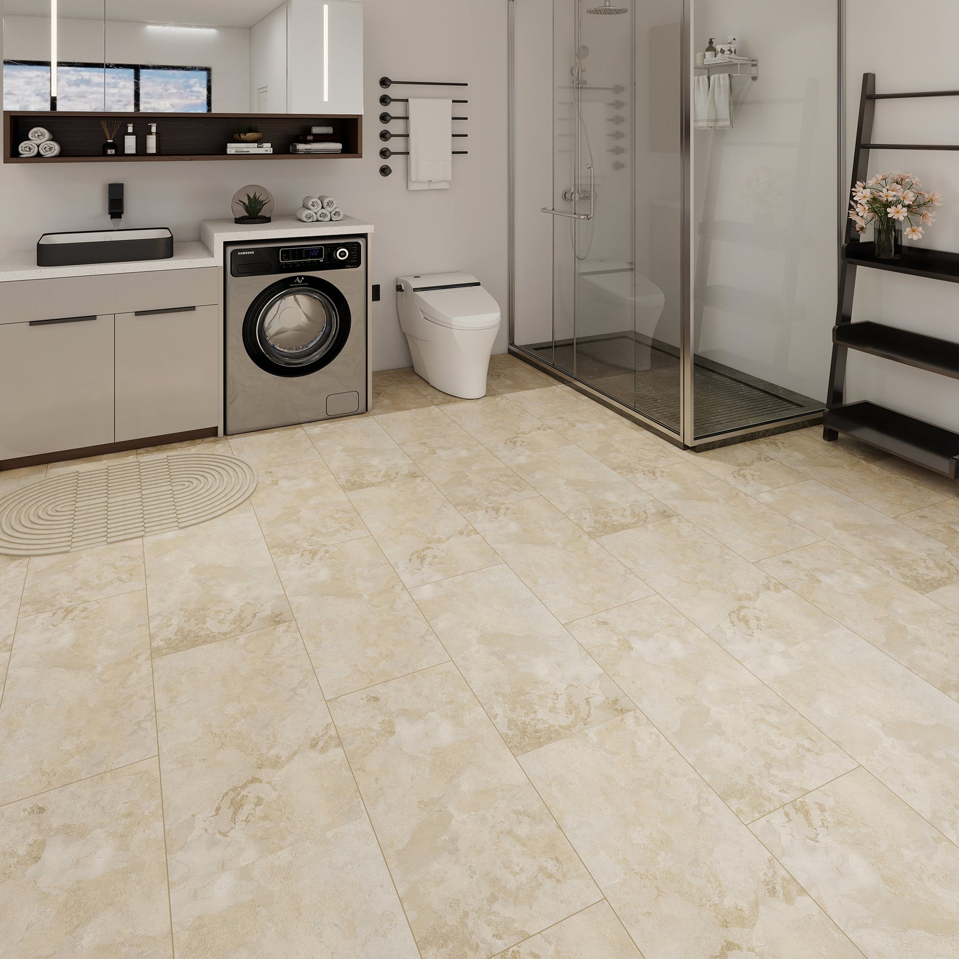 Leo Planet Tile vinyl flooring - color detail