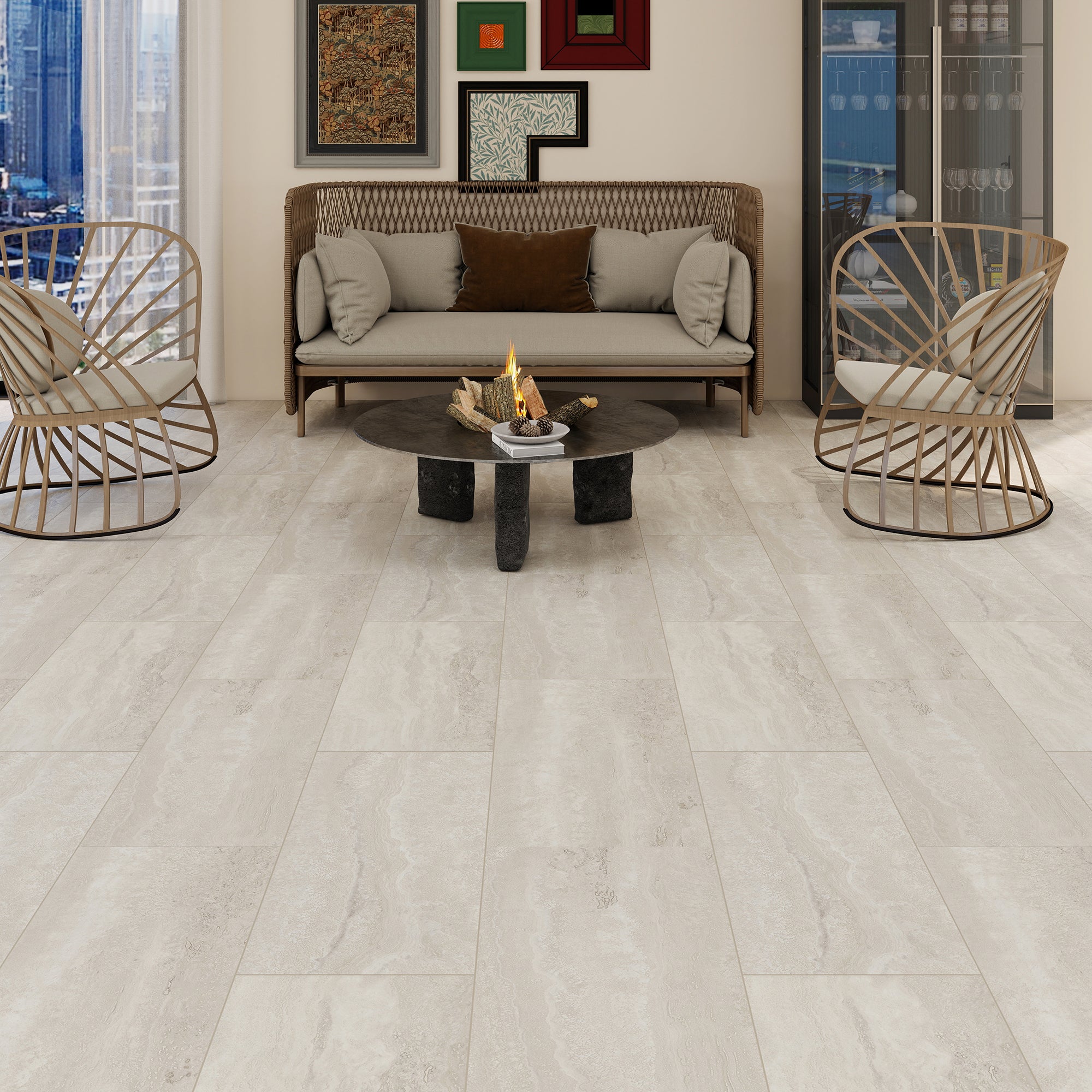Pisces Planet Tile vinyl flooring - top view